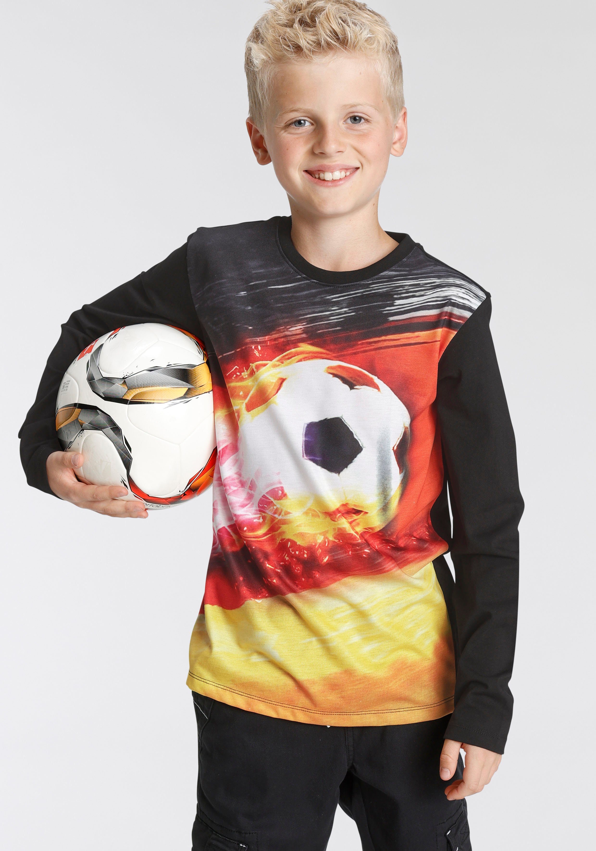 KIDSWORLD Deutschland-Farben FUSSBALL in Langarmshirt