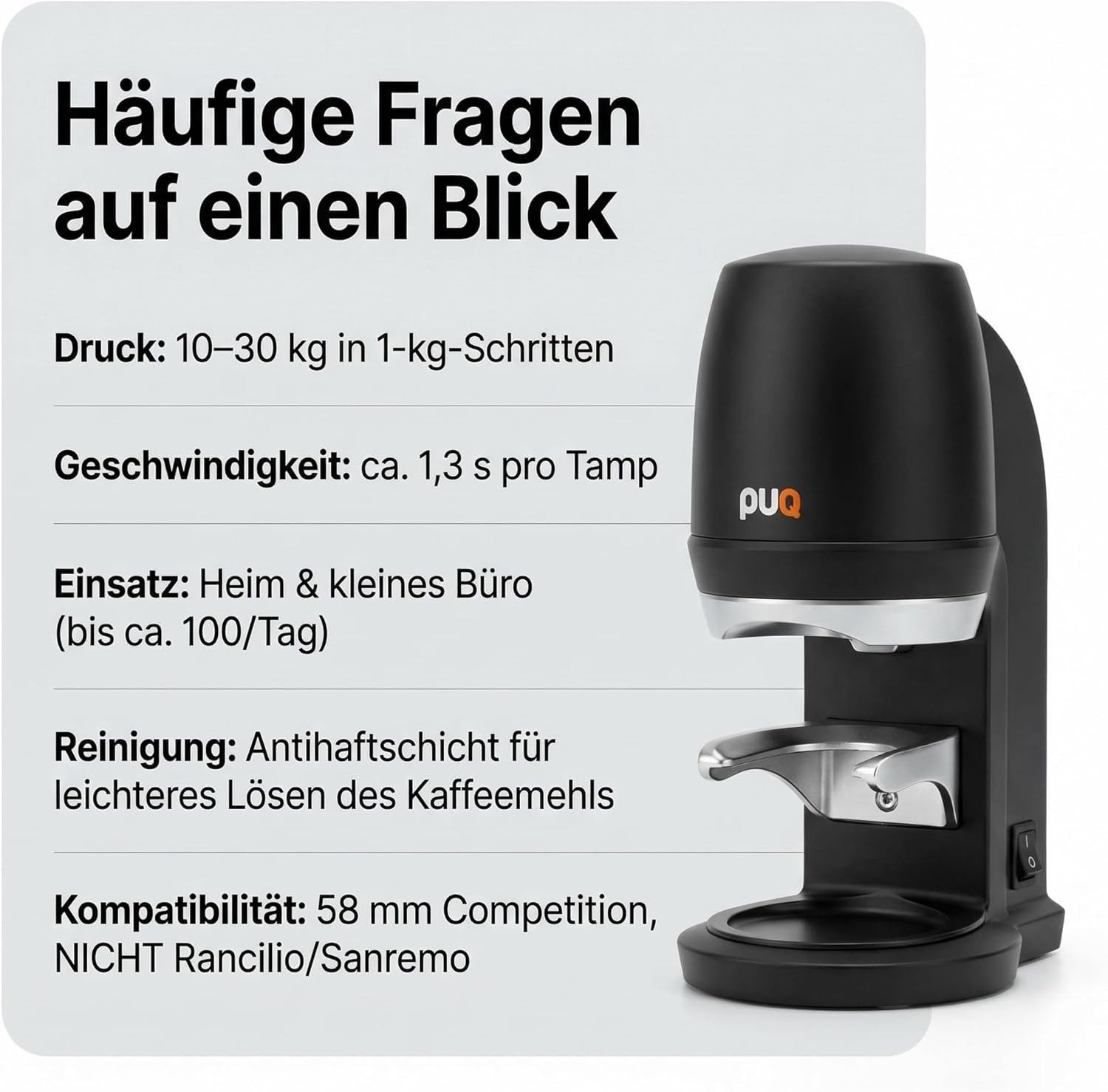 LK Trend & Style Tamperstation Avanti Puqpress Mini Automatischer Espresso Tamper, Gen 6, 58,3 mm, Vermeidung Von Channeling-effekt