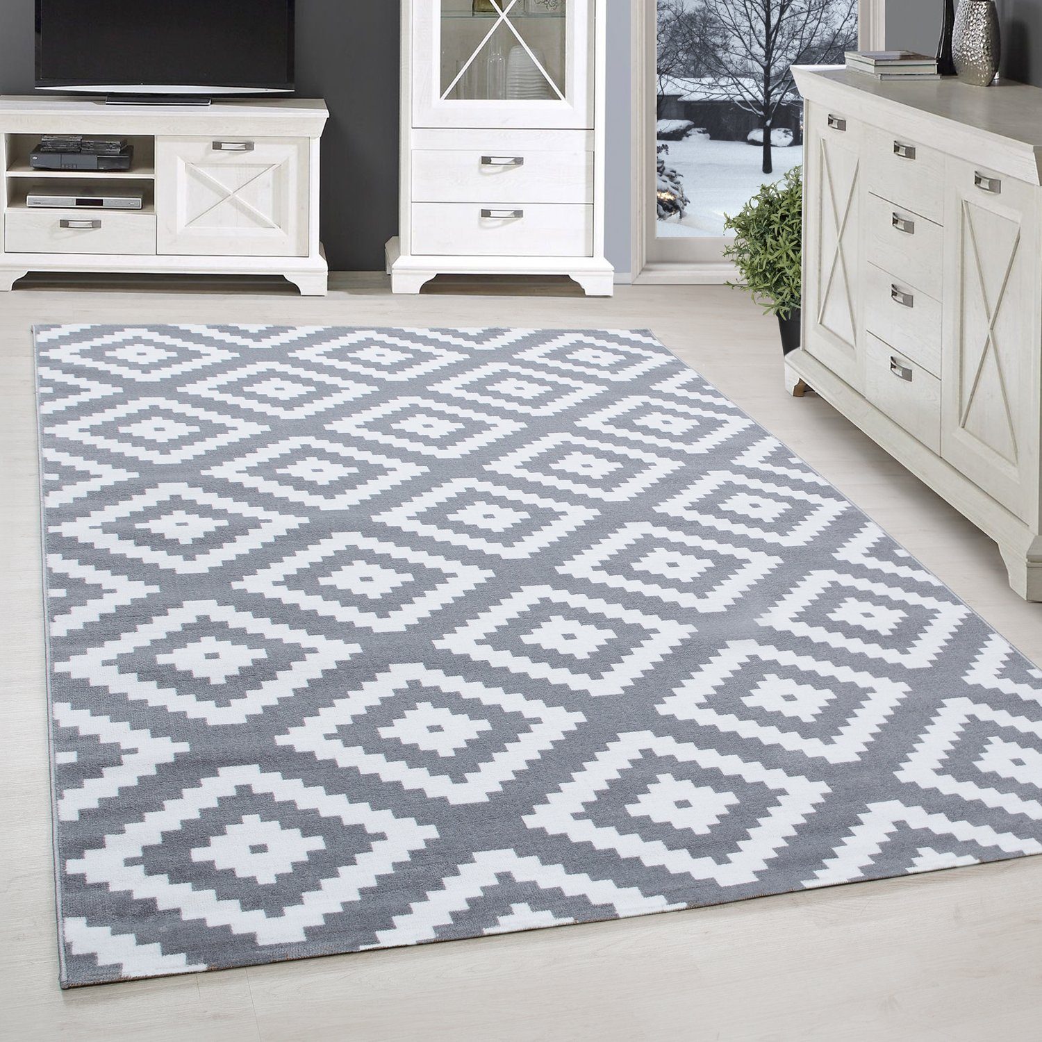 SIMPEX24 Designteppich Geometrisch Design, Läufer, Höhe: günstig online kaufen