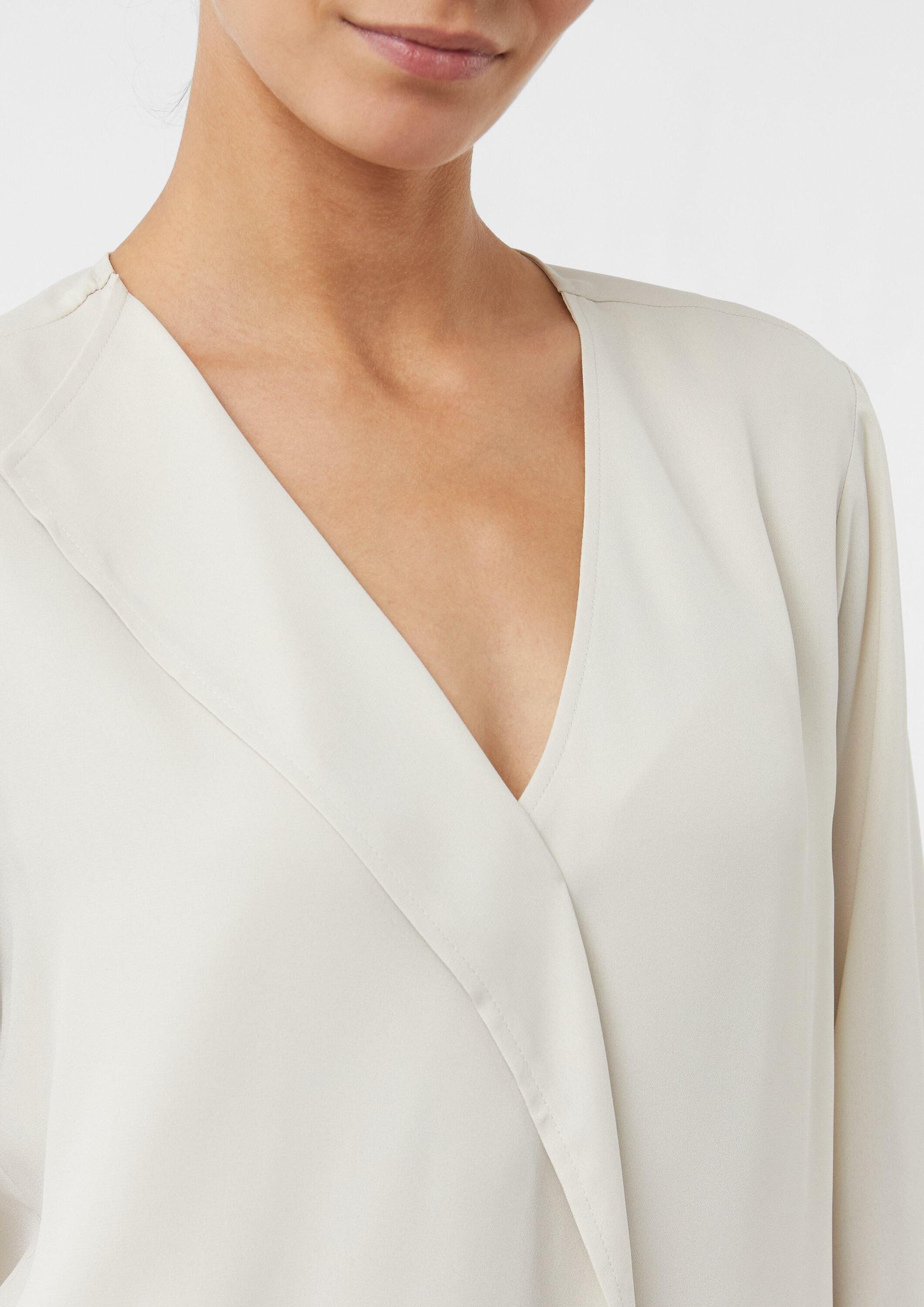 comma Langarmbluse Bluse Feminine Bluse mit raffinierten Details
