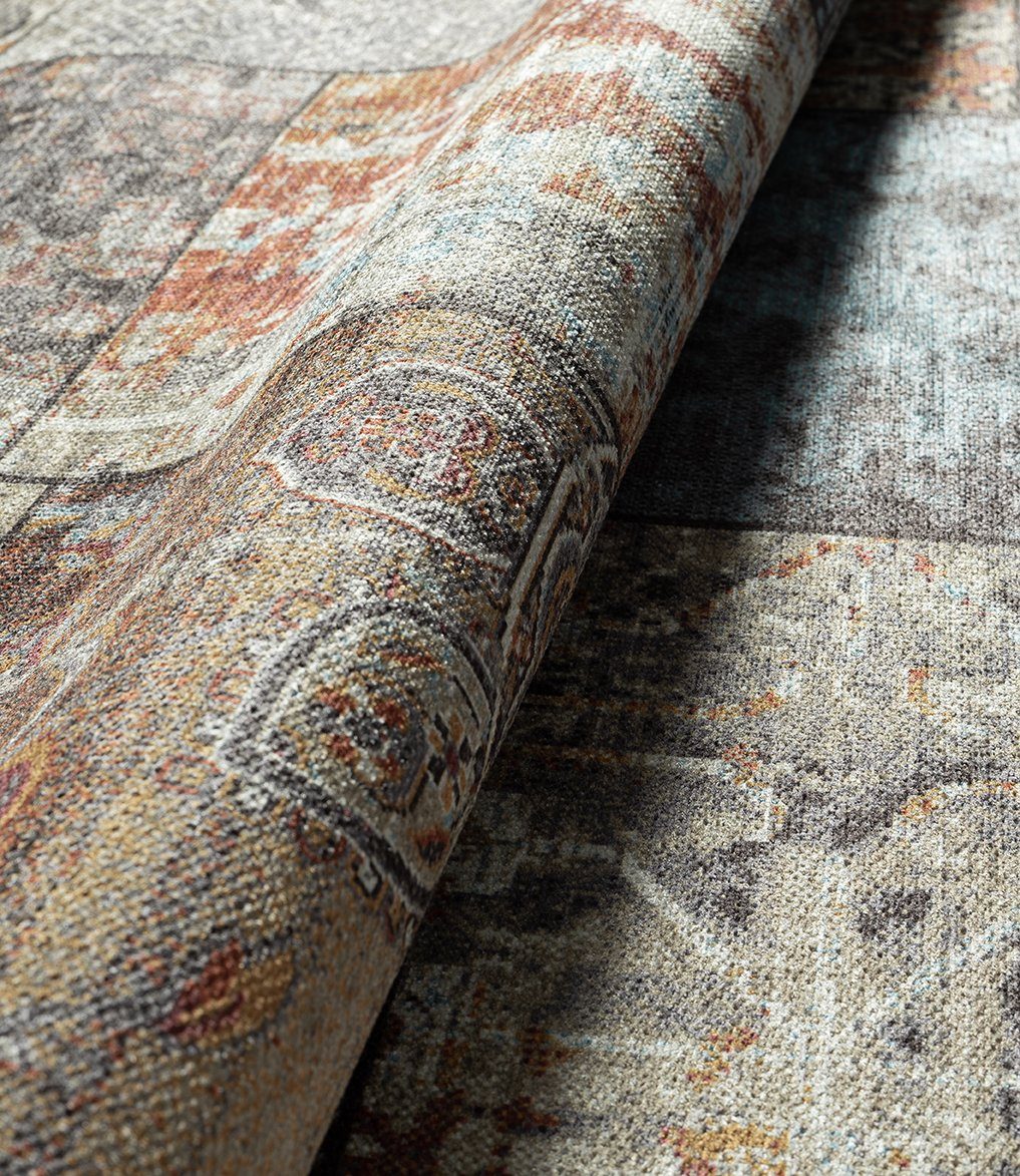 Teppich Elira Teppich Flachgewebe, Robust, carpet, Rechteck Design, Used Look, Modernes the