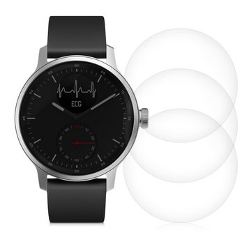 kwmobile Schutzfolie 3x Transparente Displayschutzfolie für Withings Scanwatch 42mm, (1-St), Schutzfolie für Fitness Tracker Displayschutz