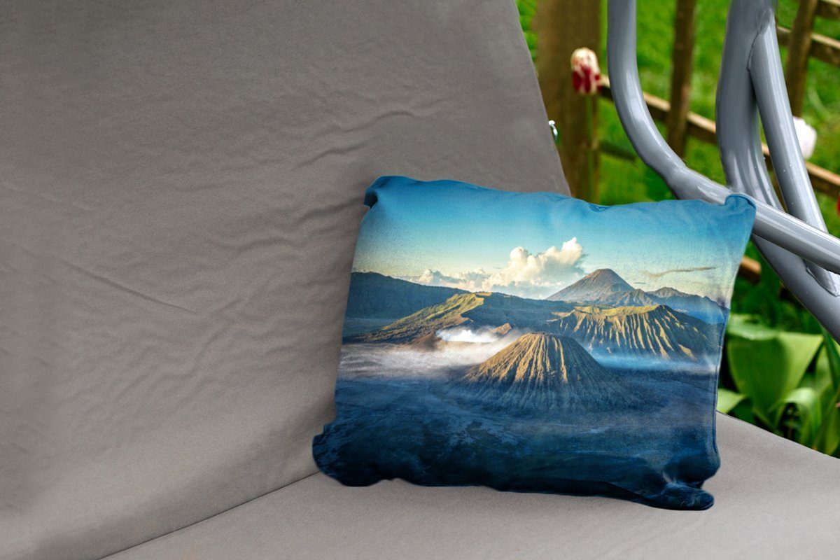 Dekokissen Vulkan Outdoor-Dekorationskissen, in Bromo Kissenhülle Polyester, MuchoWow Indonesien, Dekokissenbezug,