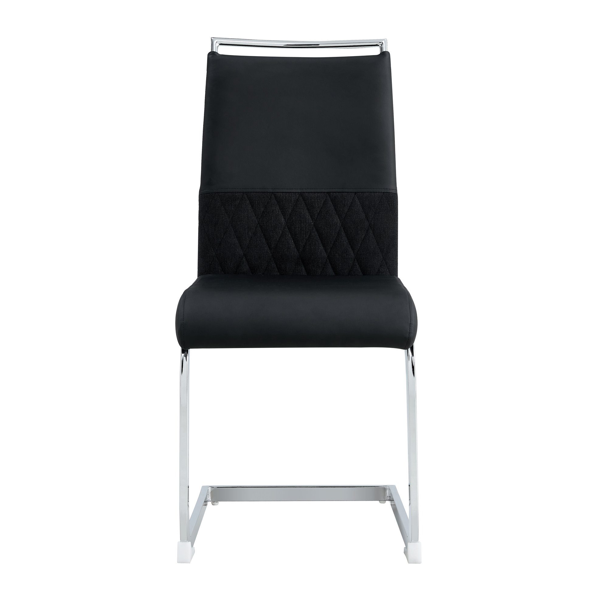 Freischwinger (Esszimmerstuhl, 2 St), Sitz gepolstert, Gestell aus Metall, Stuhl belastbar bis 150 Kg