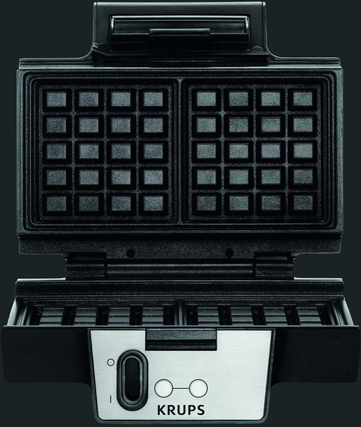 Krups Waffeleisen FDK251, 850 W, 2 Belgische Waffeln gleichzeitig, antihaftbeschichtete Platten