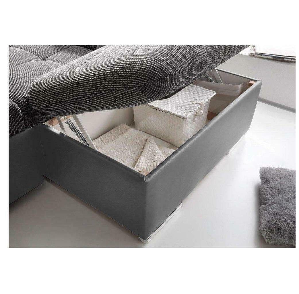 Ecksofa, Ecksofa L-Form Stoff JVmoebel Polster Design Couch Bettfunktion