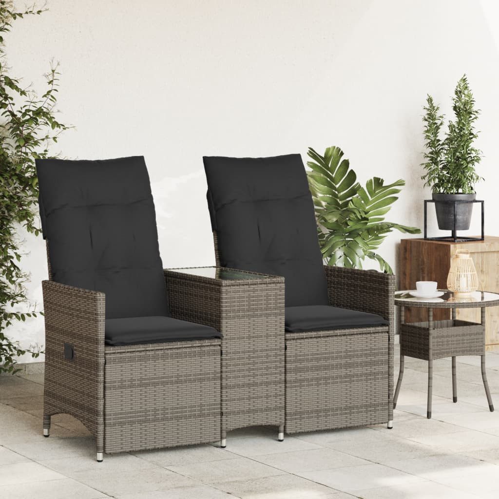 vidaXL Loungesofa Gartensofa 2-Sitzer Verstellbar mit günstig online kaufen
