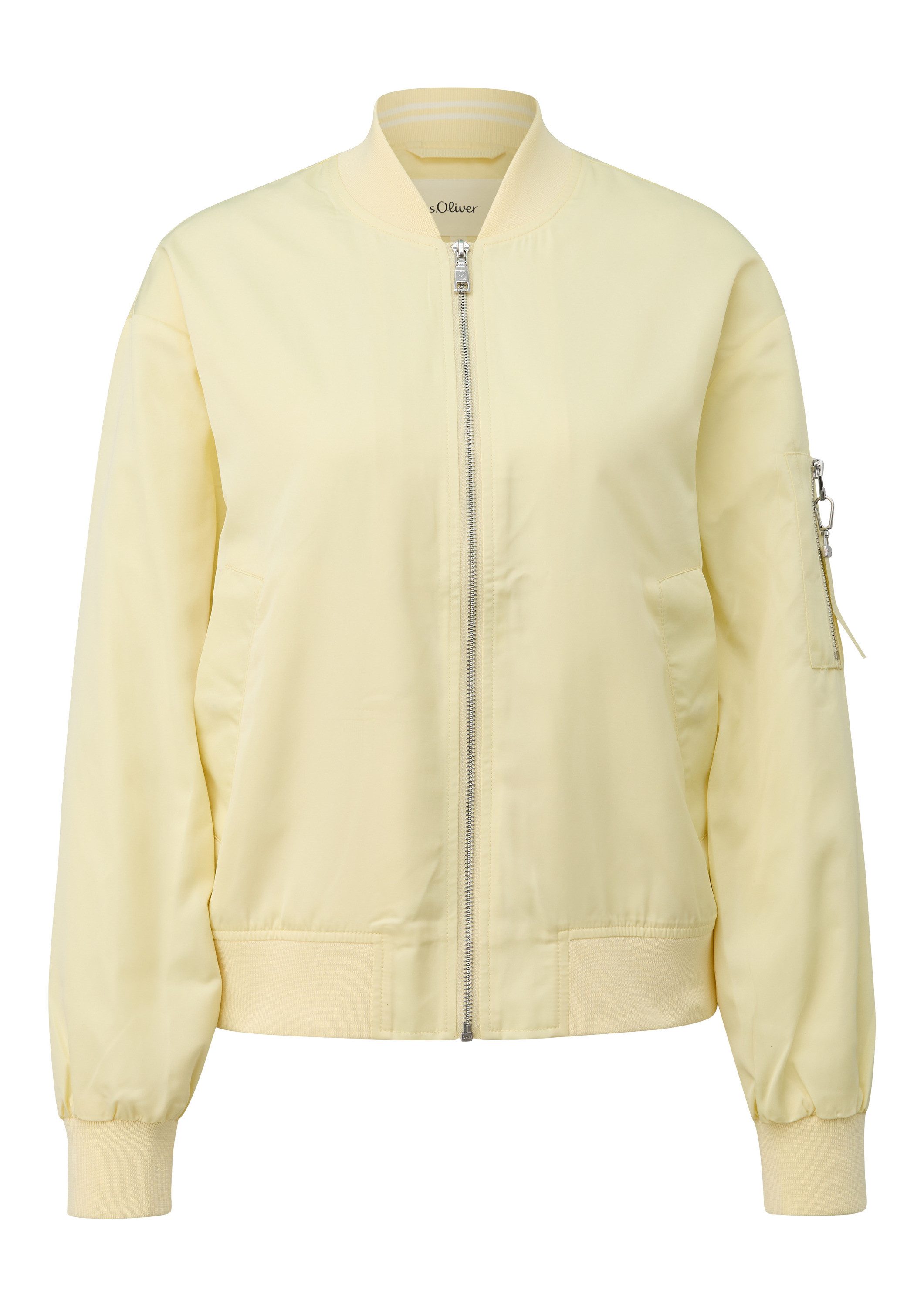 s.Oliver Funktionsjacke Outdoor-Jacke Satin-Blouson mit Bomberkragen