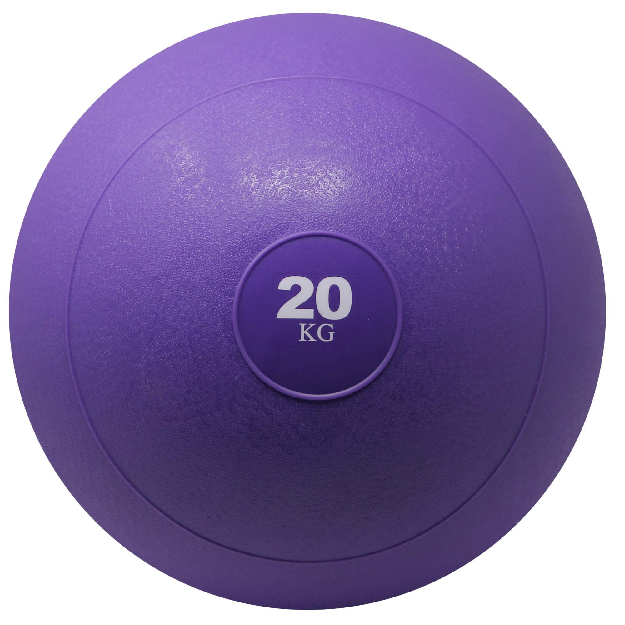 POWRX Medizinball Medizinball 3-20 kg I Slam Ball versch. Farben (20 kg/Lila), 20 Kg / Lila