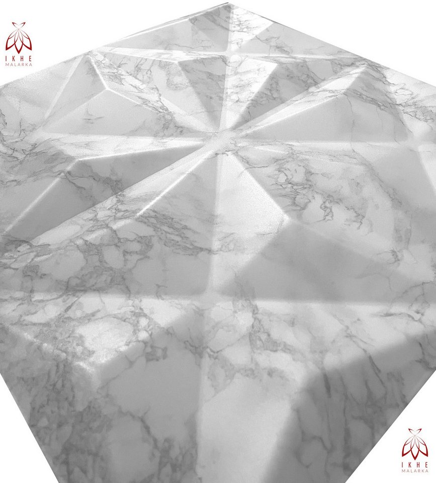 Thumbnail - IKHEMalarka 3D Wandpaneel aus Polystyrol Styropor XPS 4m²/16 Stück, BxL: 50,00x50,00 cm, 0,25 qm, (16-tlg) 3D Paneelen f...
