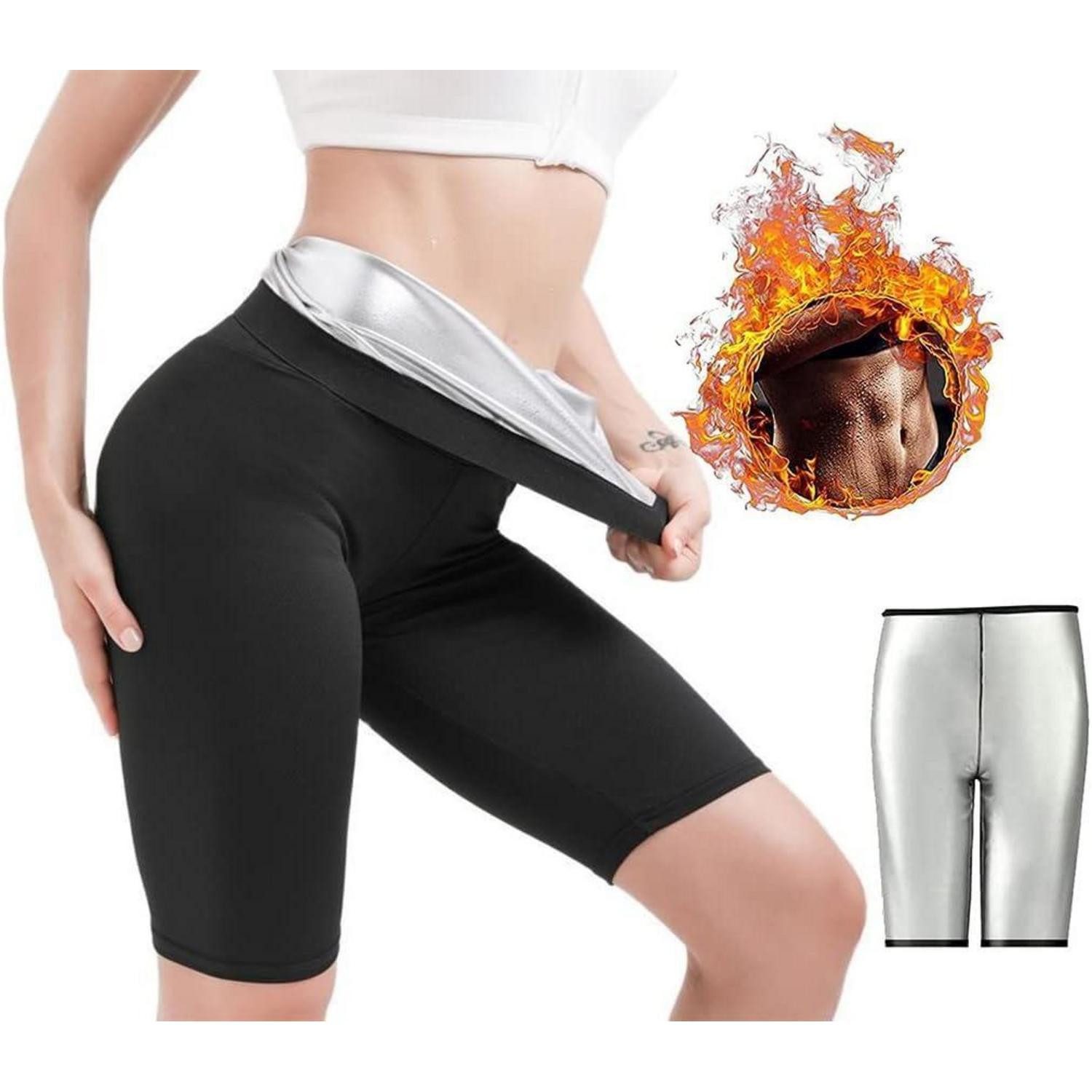 LuxusKollektion Sporthose Sporthose Thermo Sauna Damen Kurz High Waist