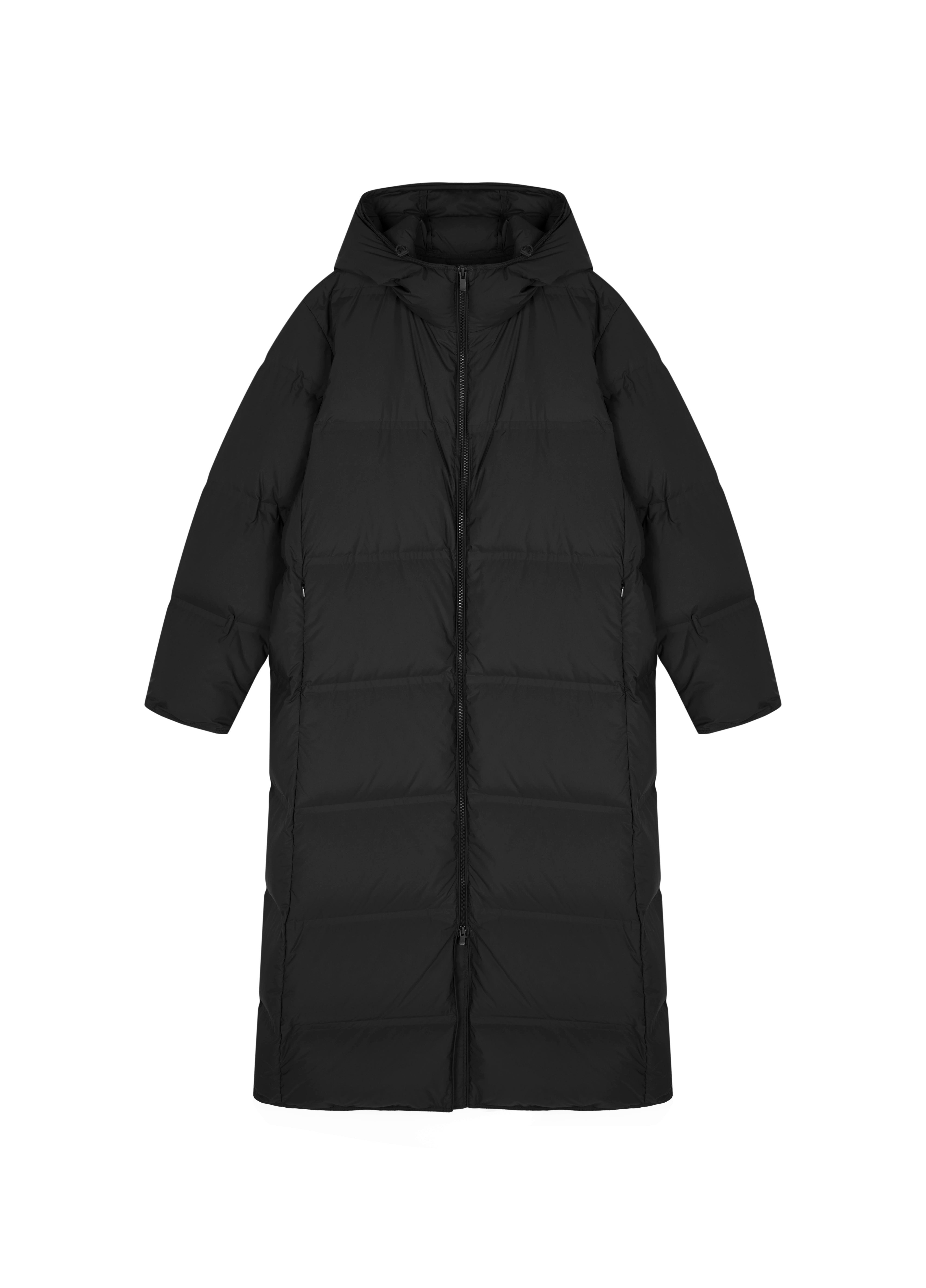 JNBY Daunenmantel Elegante Damen Daunenmantel mit Kapuze und Gummizug in Schwarz