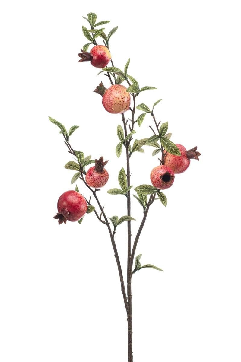 Kunstzweig Kunststoff Zweig Granatapfel GRONEL mit Früchten, rot, 80cm Granatapfel, artplants, Höhe 80.0 cm