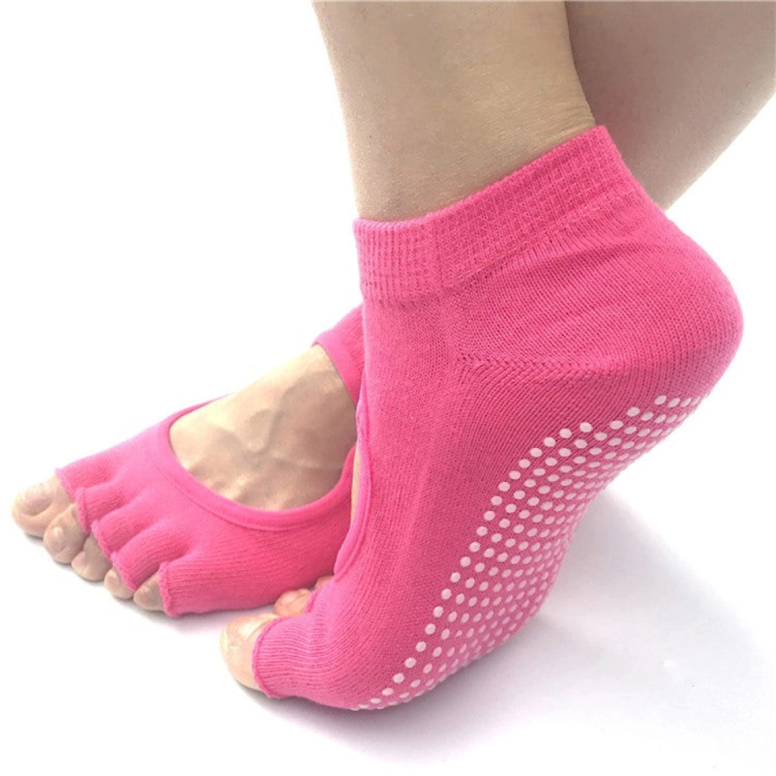 Sport-Knight® Sportsocken Yoga Socken Damen rutschfest – Atmungsaktiv mit Silikonsohle
