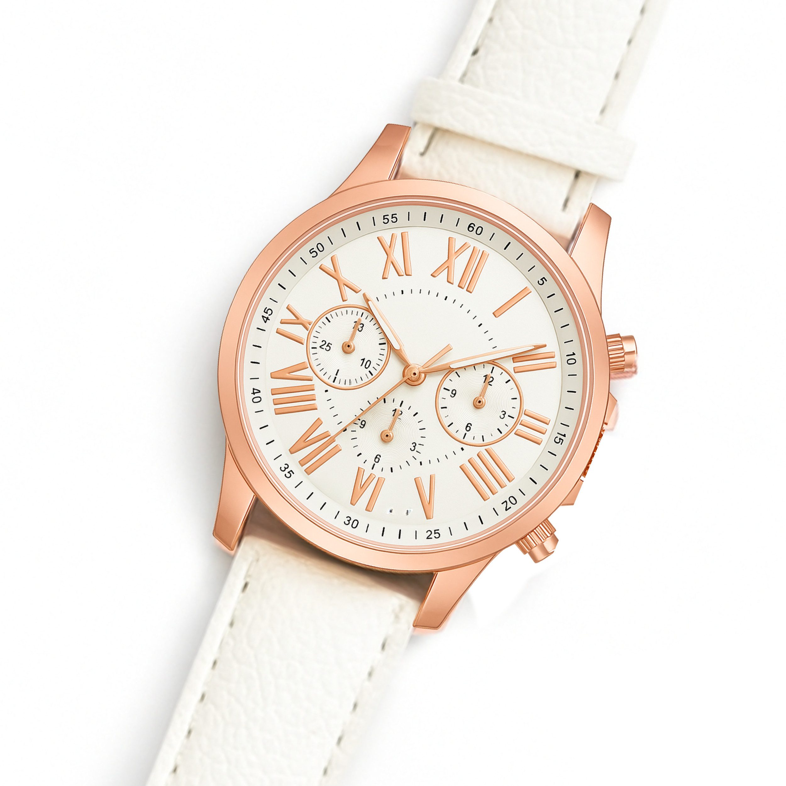 StellarLuma Quarzuhr Damen Uhr Quarz Geschenkset Weiß Roségold Herz Schmuck Box