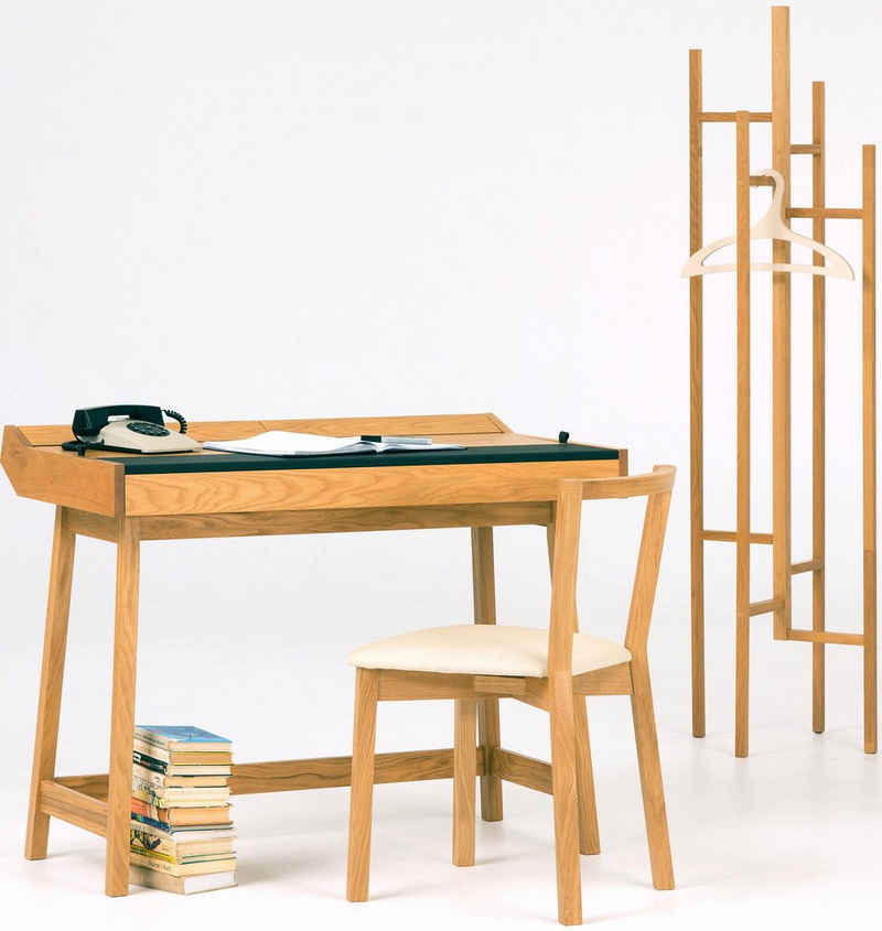 Woodman Schreibtisch Brompton, im skandinavian Design, Gestell aus massiver Eiche