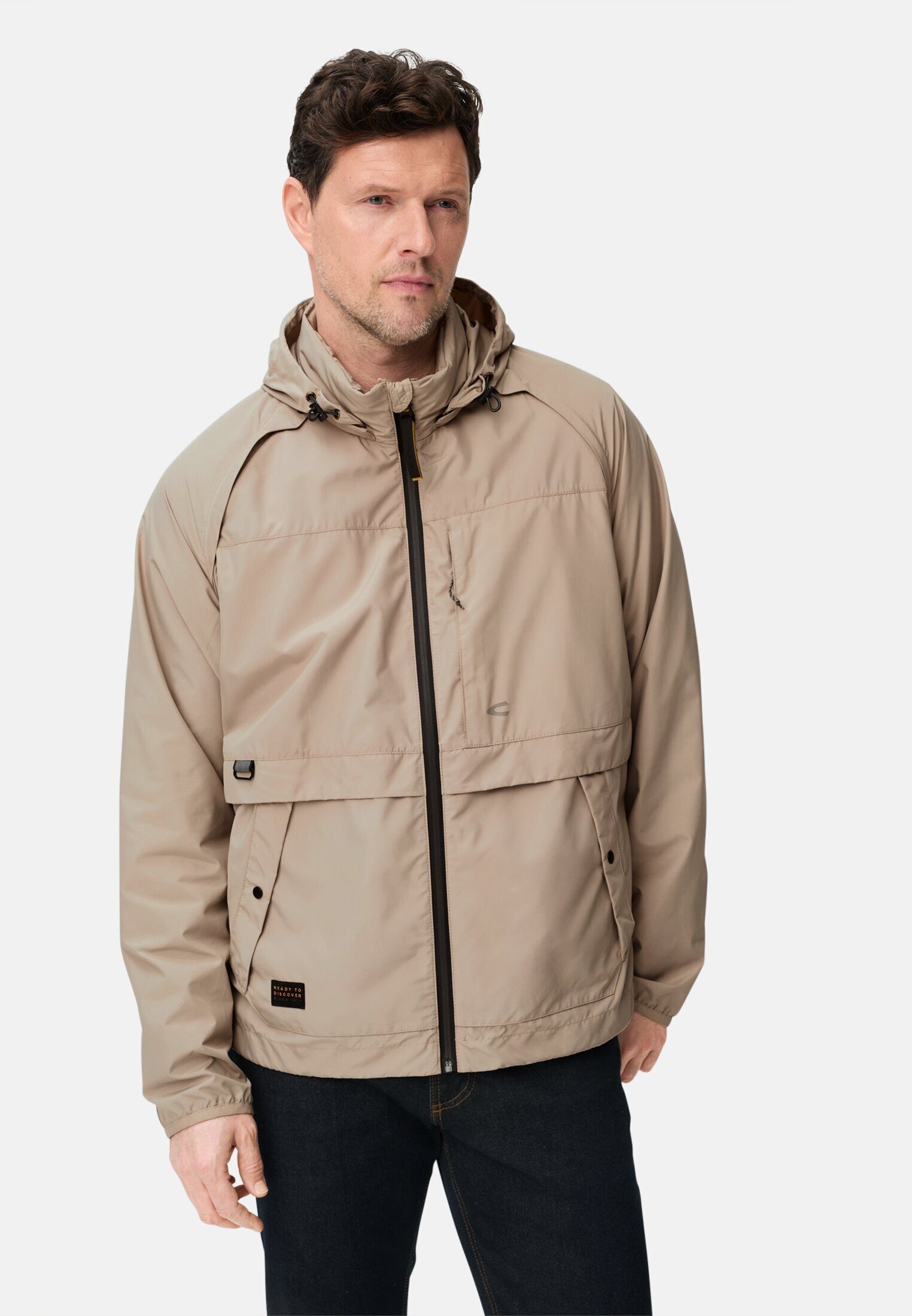 camel active Funktionsjacke aus besonders leichtem Material Langarm Markenlogo