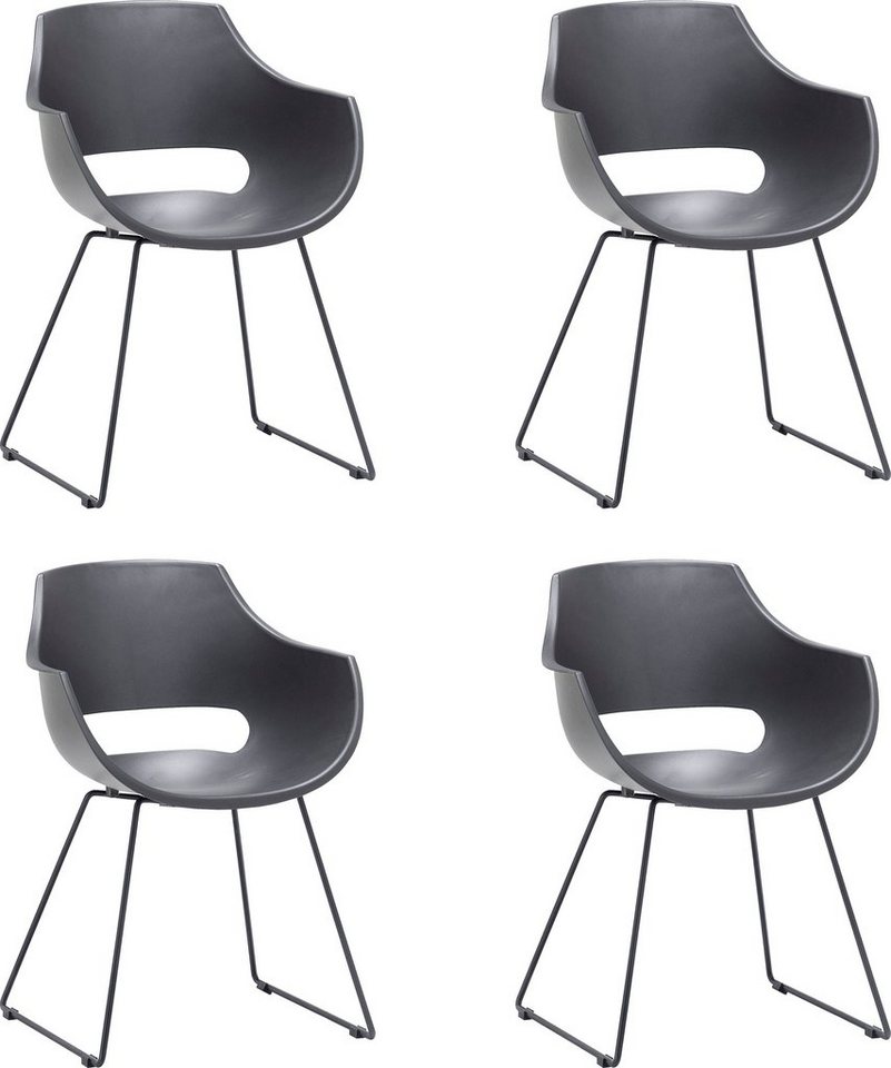 MCA furniture Schalenstuhl Rockville (Set, 4 St), Stuhl belastbar bis 120 Kg,  Moderner Stuhl aus pflegeleichten Kunsstoff