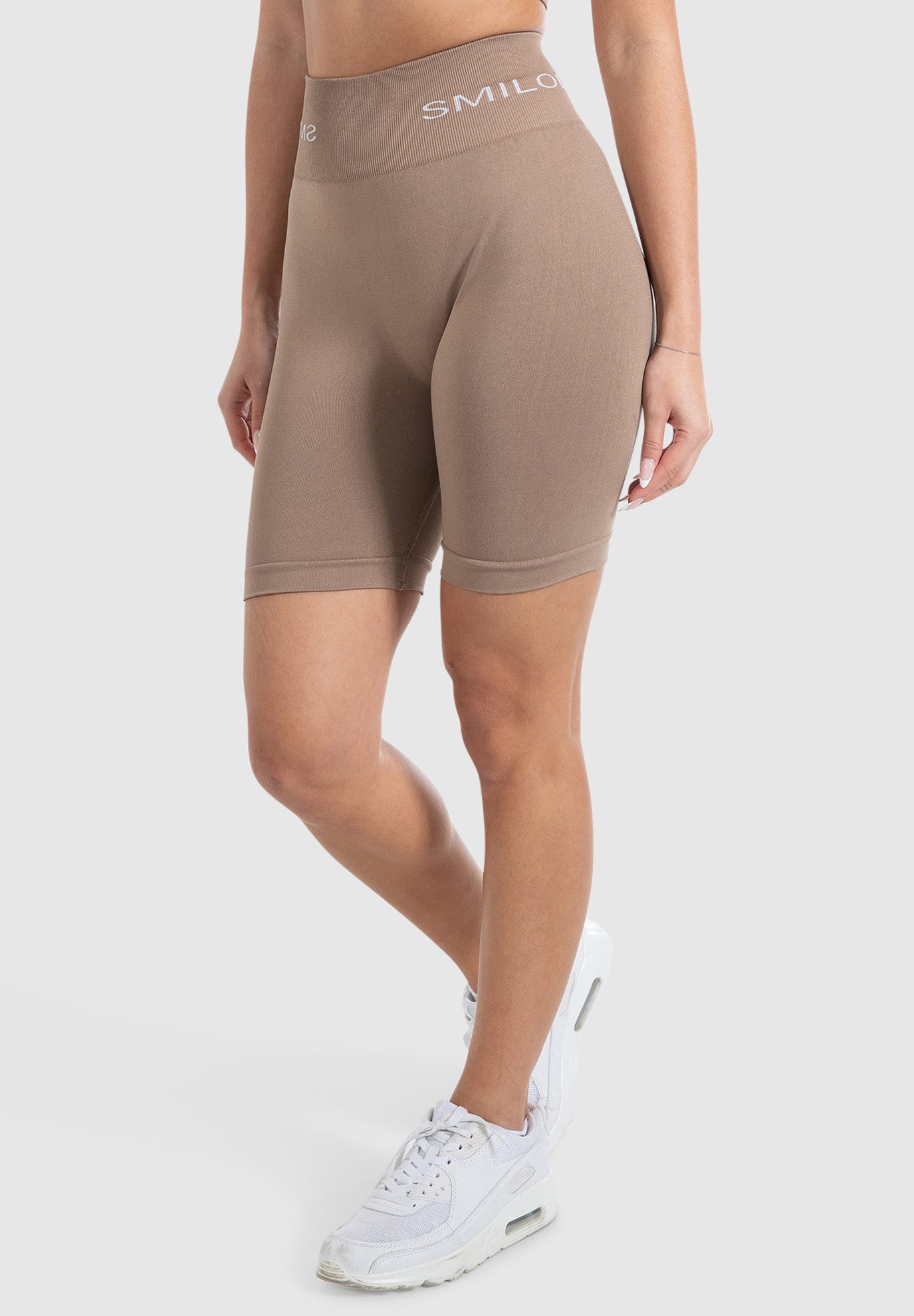 Shorts Azura, Seamless Booty Scrunch Radlerhose mit Schriftzug Yoga & Gym