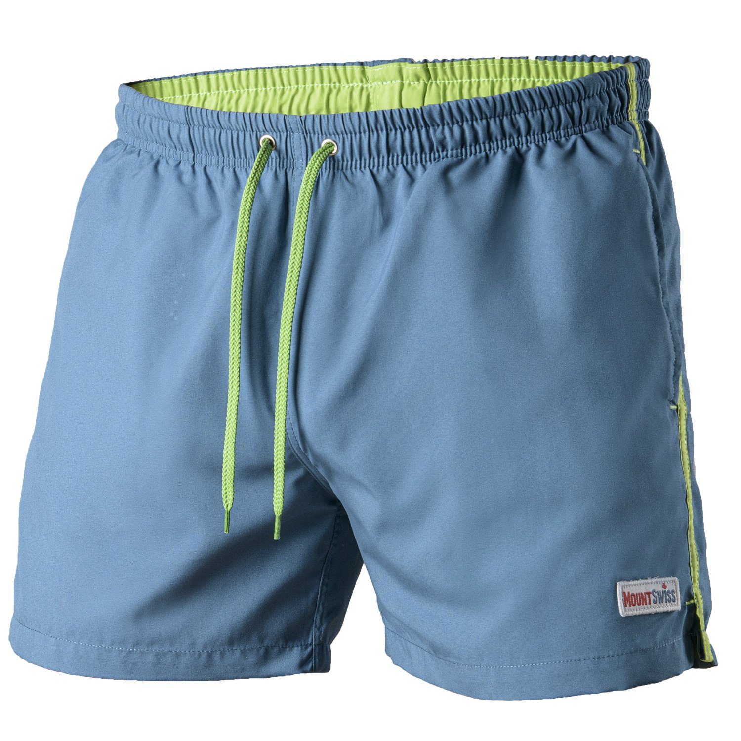 Mount Swiss Badeshorts Mount Swiss Männer Badehose DARIO mit seitlichen Taschen & Gesäßtasche (1-St)