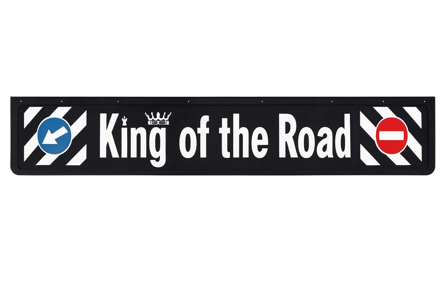 Uzman LKW-Schmutzfänger Heckschürze für LKW Schmutzfängerleiste 240x35cm universal KING, Heckschürze, Starkes „King of the Road“-Motiv – auffälliges Design & Statement