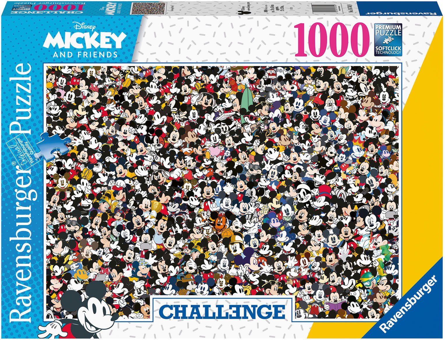 Ravensburger Пазлы Challenge, Mickey, 1000 Пазлыteile, FSC® - schützt Wald - weltweit; Made in Germany