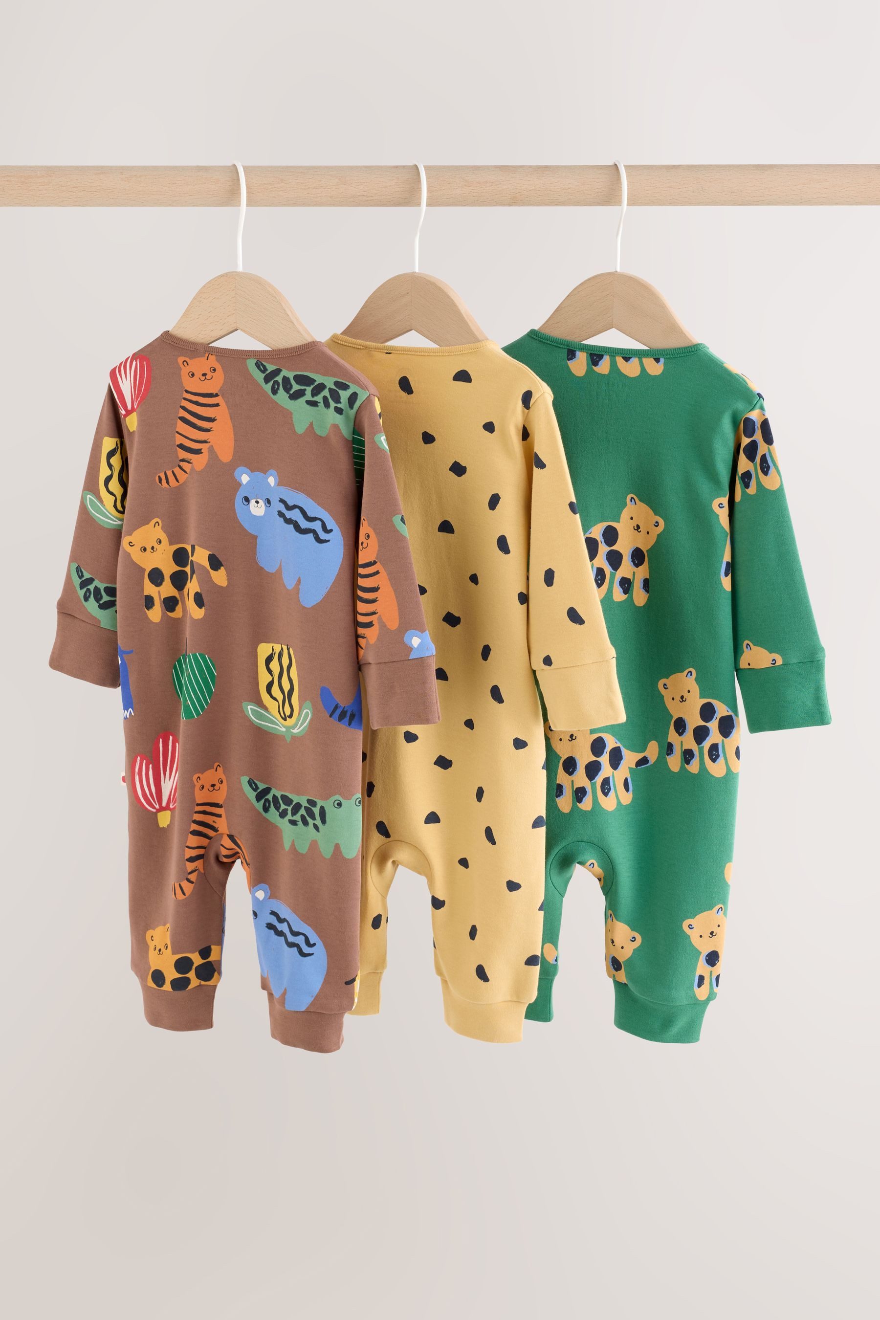 Next Schlafoverall Babyschlafanzüge mit Zweiwege-RV, 3er-Pack (3-tlg) – Bild 3 von 5