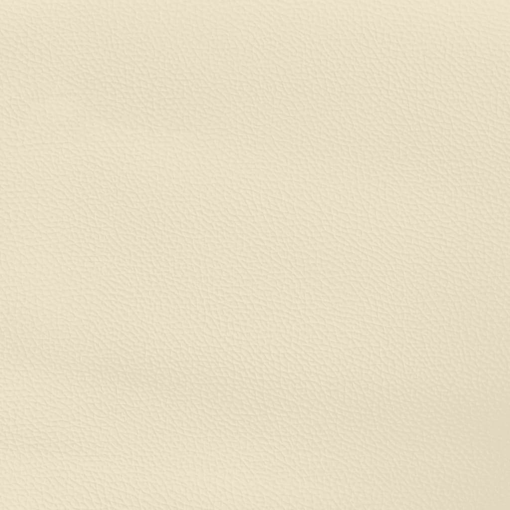 vidaXL Bett Bettgestell Creme 90x190 cm Kunstleder