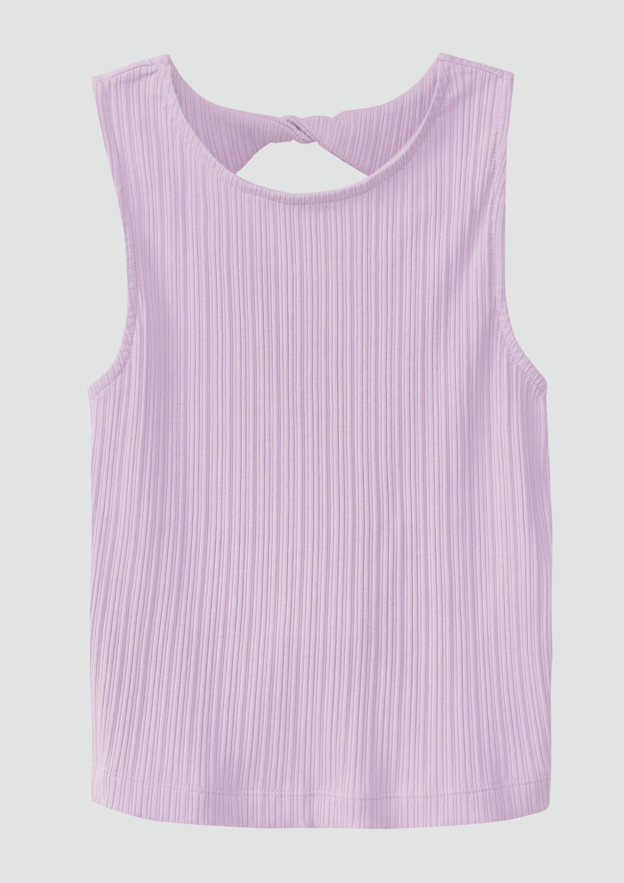 s.Oliver Muskelshirt T-Shirt Elastisches Top aus Rippware mit Cut Out