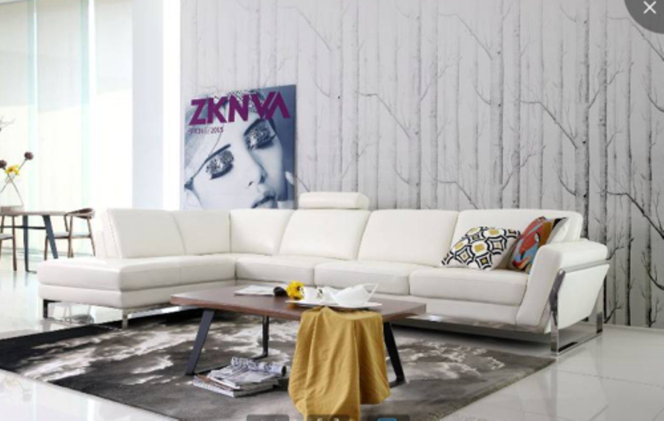 Eck Ecksofa, Sofa Wohnlandschaft L-Form JVmoebel Design Sofa Leder Couch Modern
