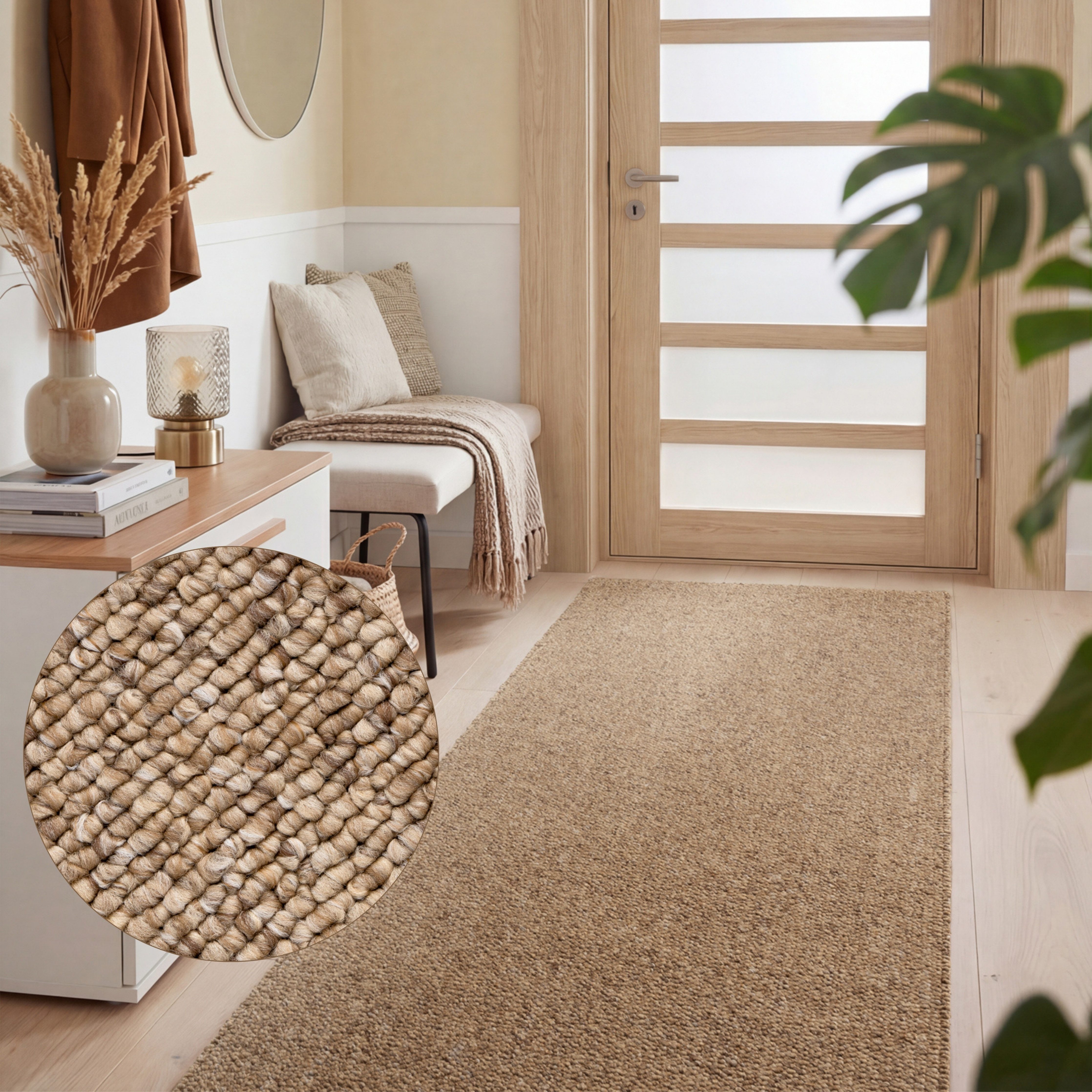 ELLE DECORATION Teppich Rocco, rechteckig, Höhe: 10 mm, Läufer, waschbar, Wohnzimmer, Esszimmer, Woll-Optik