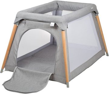 BabyGo Baby-Reisebett Groovy, grau melange, mit Seiteneingang