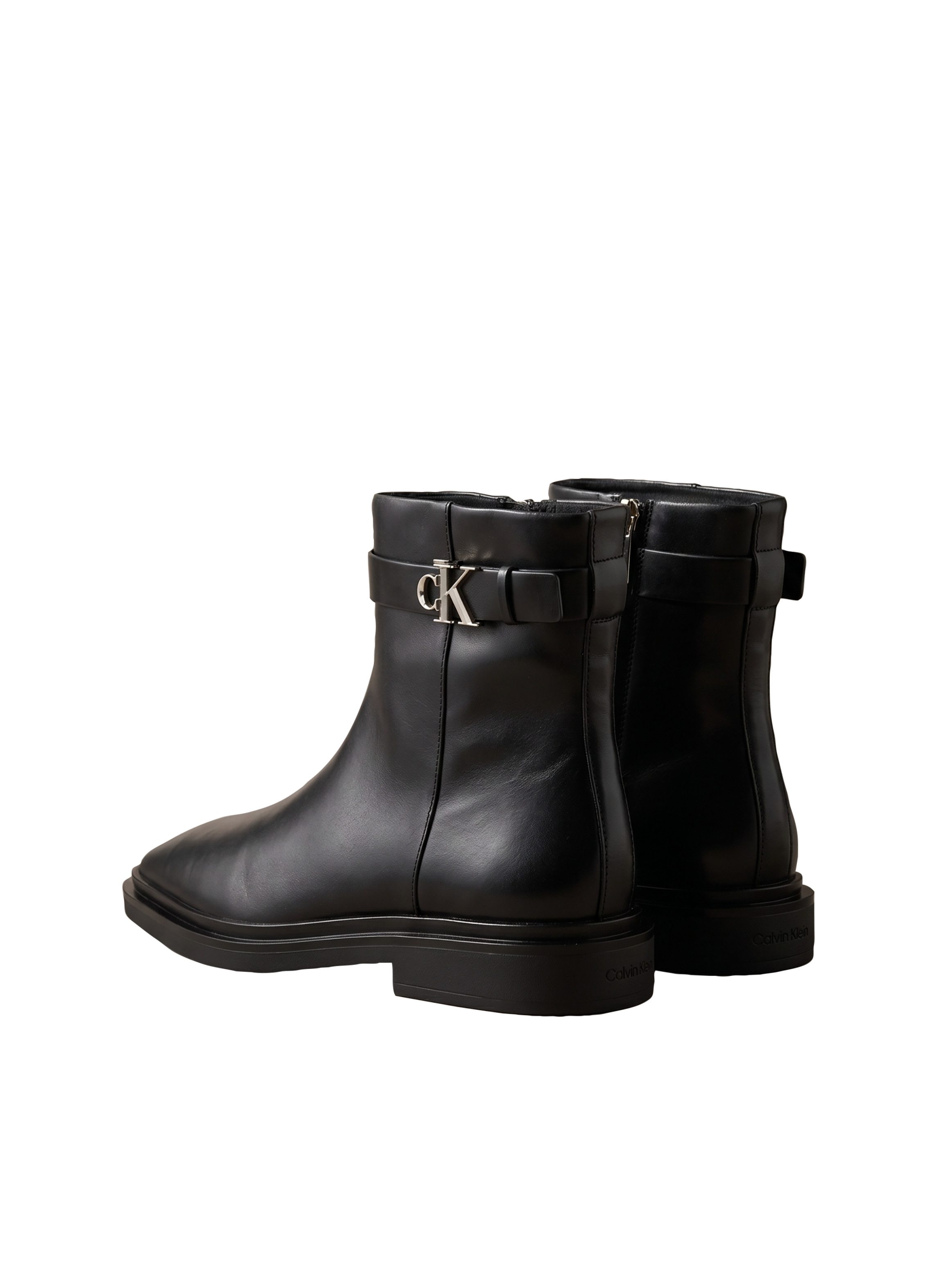 Calvin Klein SQUARE ANKLE BOOT LTH MG HDW Stiefelette Boots, Blockabsatz, mit CK-Logo – Bild 3 von 5