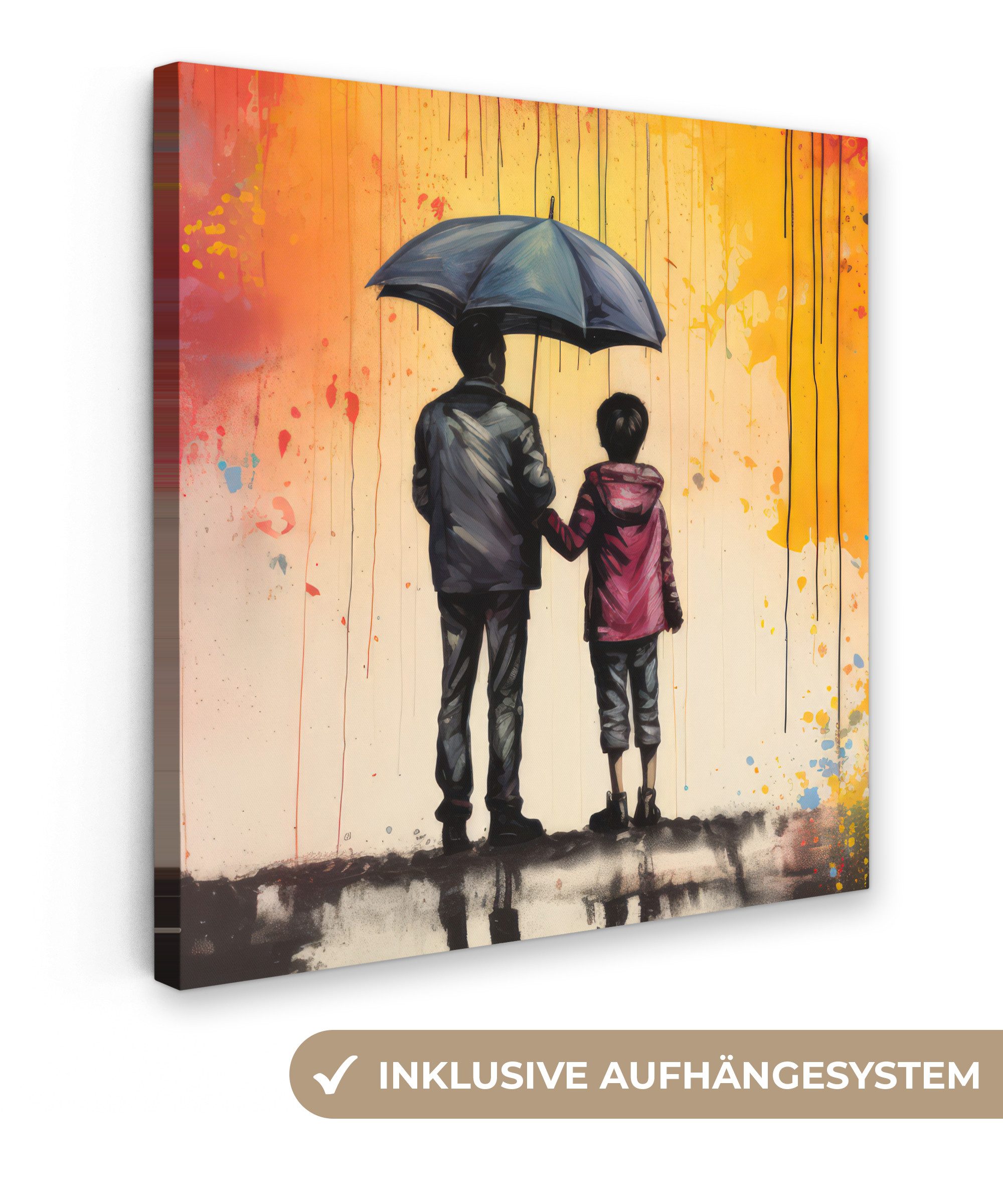 OneMillionCanvasses® Leinwandbild Graffiti - Regenschirm - günstig online kaufen