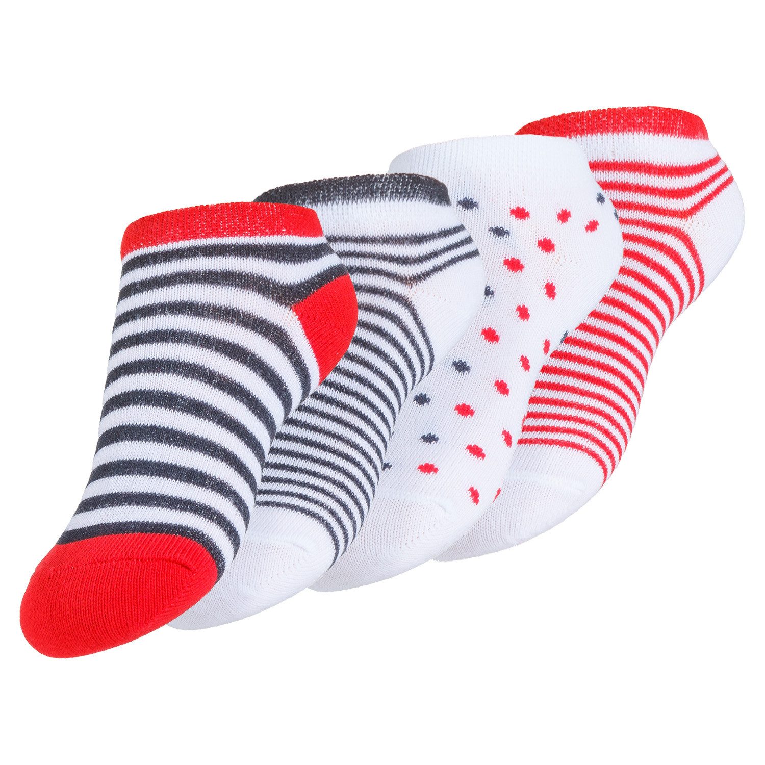 Cotton Prime® Sneakersocken (8-Paar) bunt gemustert mit Streifen und Pünktchen