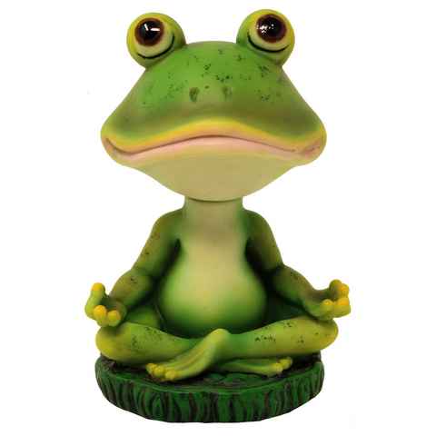 MystiCalls Dekofigur Wackelkopf Yoga Frosch Auto Figur (1 St), Wackelkopf Figur