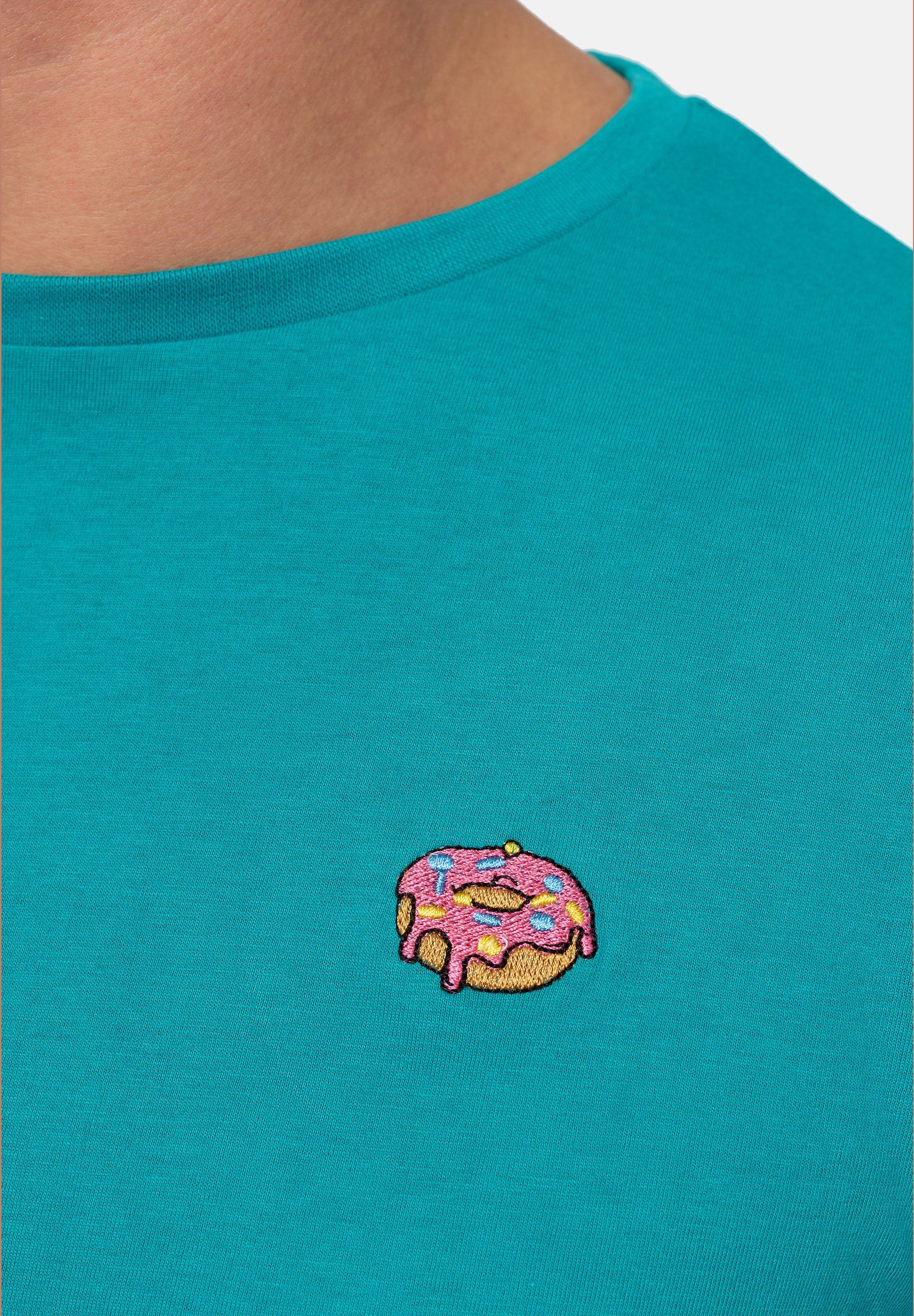 MIKON T-Shirt Donut GOTS zertifizierte Bio-Baumwolle Türkis