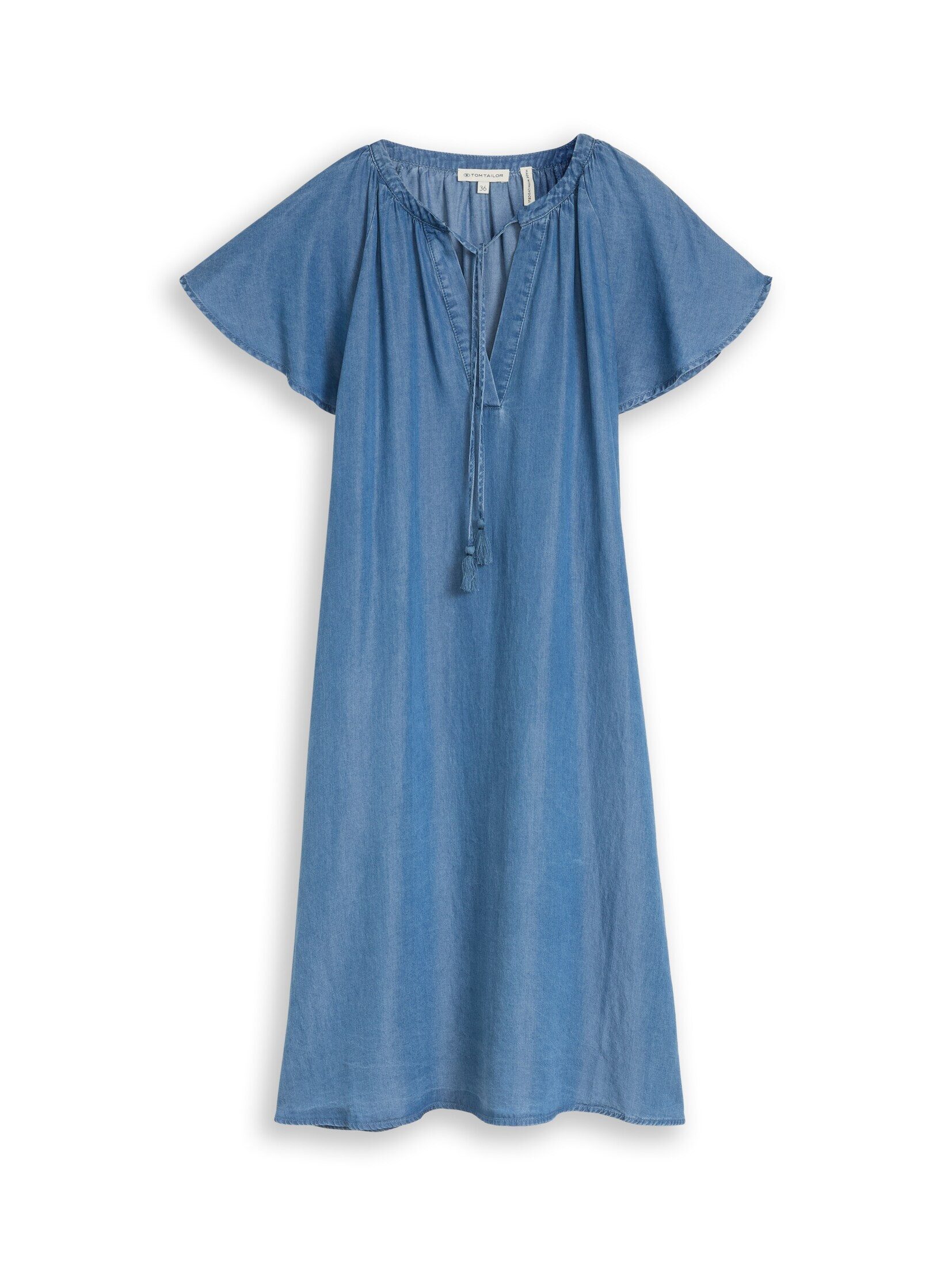 TOM TAILOR Sommerkleid Kleider & Jumpsuits Loose Fit Kleid mit Quasten