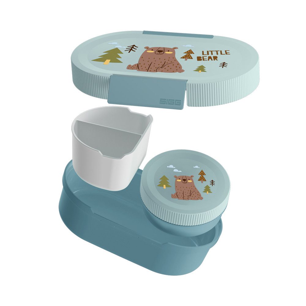 Sigg Lunchbox LUMO Kids Plus Lunchbox + Snackbox, ideal für Brot, Obst und Snacks, (stylische Frühstücksdose mit Snackbox), ideal für Pausenbrot, Obst und Snacks in Schule