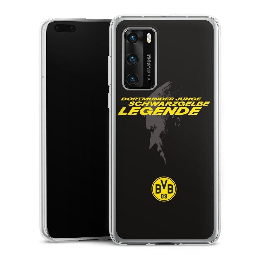 DeinDesign Handyhülle Marco Reus Borussia Dortmund BVB Danke Marco Schwarzgelbe Legende, Huawei P40 Silikon Hülle Bumper Case Handy Schutzhülle