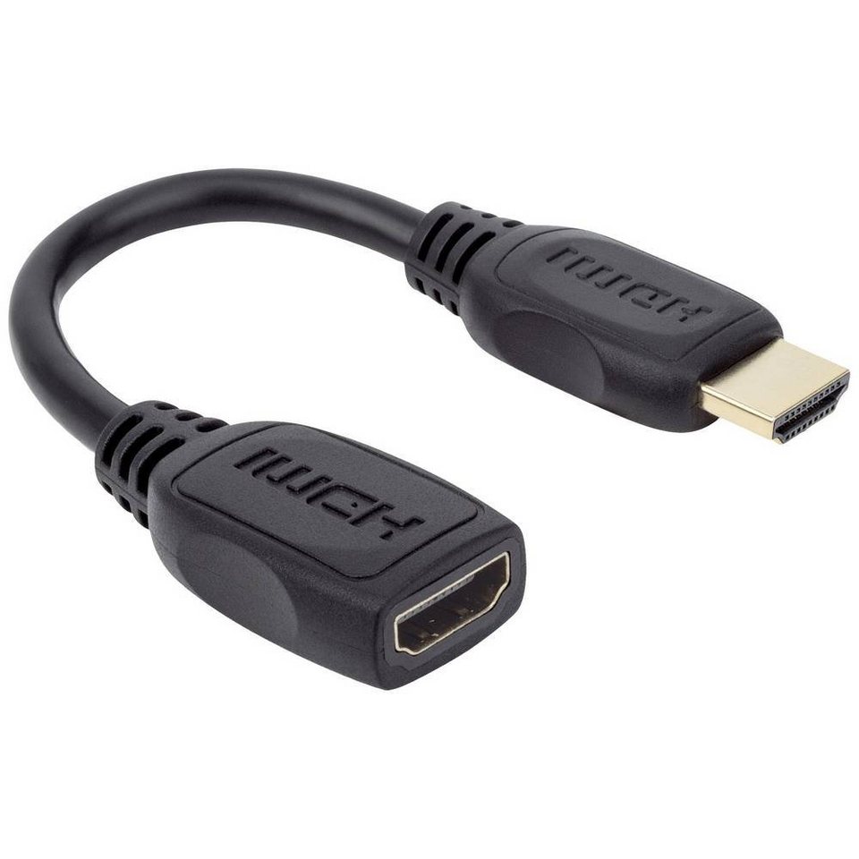MANHATTAN High Speed HDMI-Verlängerungskabel mit HDMI-Kabel, Unterstützt  4:4:4 Chroma Subsampling und HDR