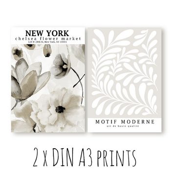 homestyle-accessoires Poster Bilderset NEW YORK FLOWER MARKET DIN A3/A4/A5 Prints VERSANDKOSTENFREI, (10 St), Ohne Bilderrahmen