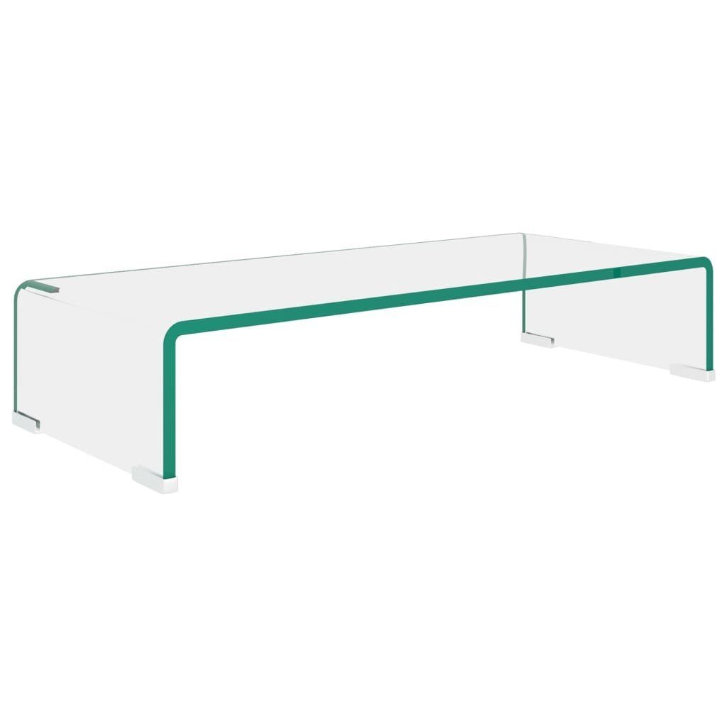 furnicato TV-Schrank TV-Tisch/Bildschirmerhöhung Glas 60x25x11 cm Transparent