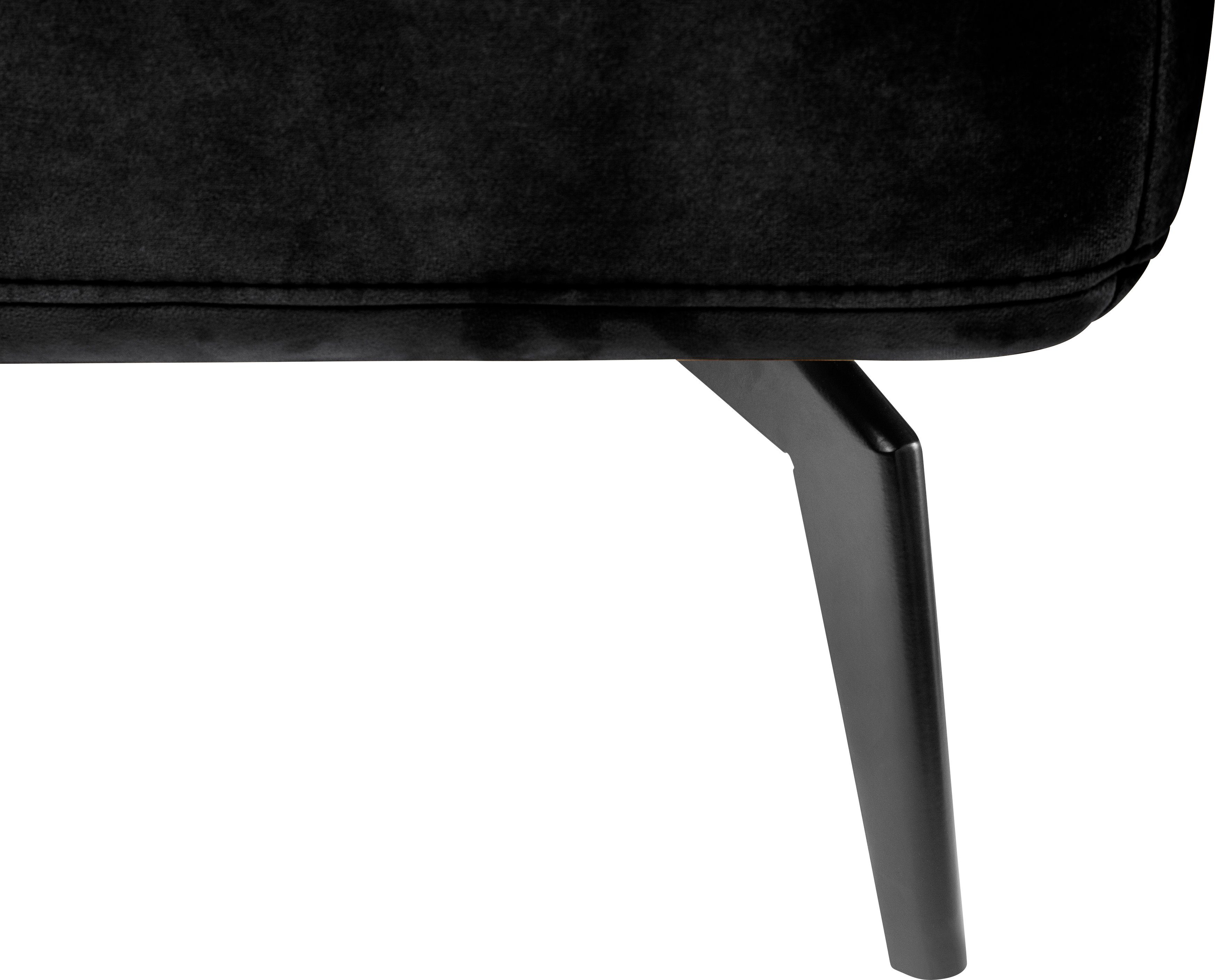 charcoal169/schwarz100 Ecksofa 4300, inklusive Sitztiefenverstellung one und set Nierenkissen Musterring SO by