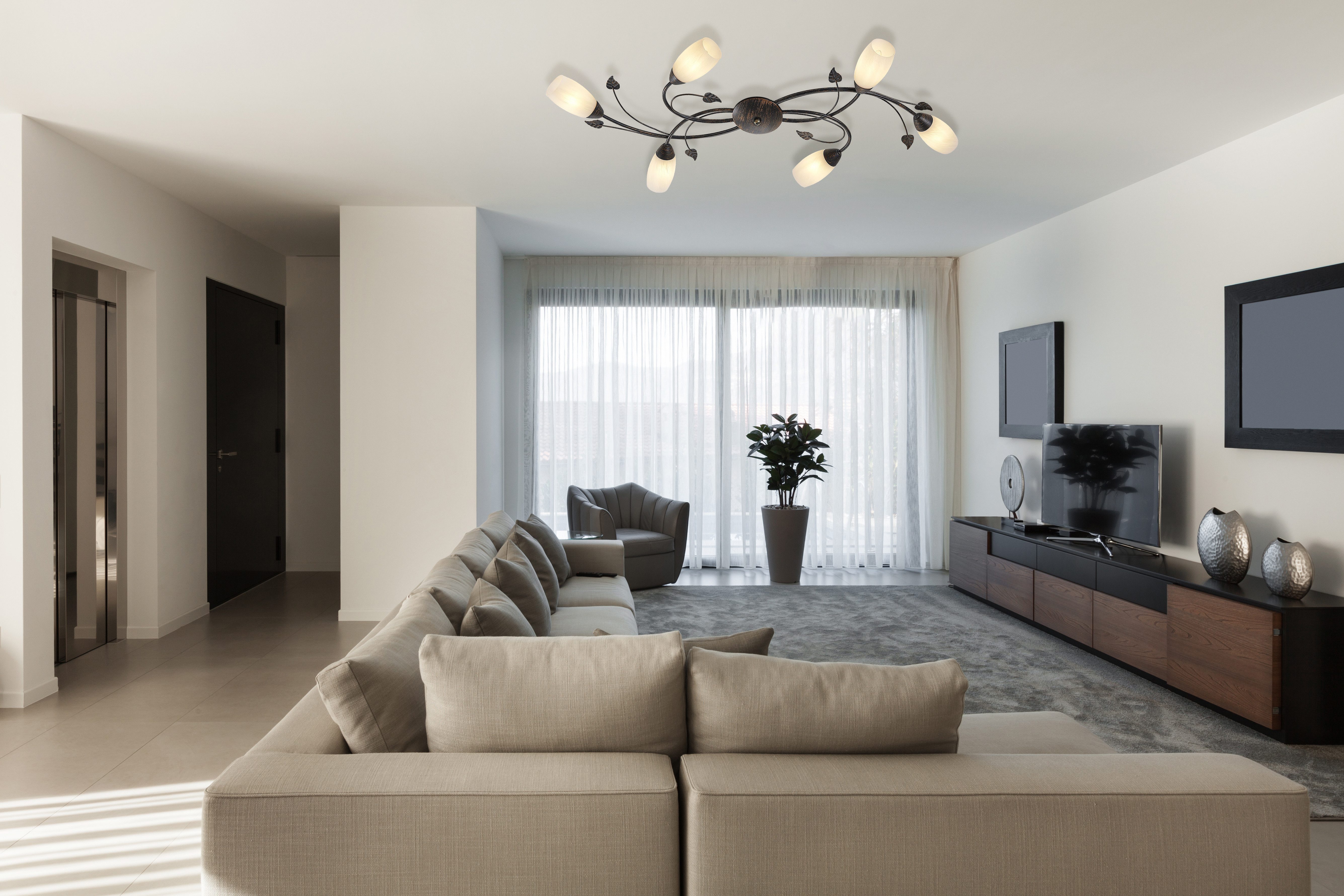 NOWA Deckenleuchte VENEZIA, ohne Leuchtmittel, Deckenlampe Wohnzimmer-Leuch günstig online kaufen