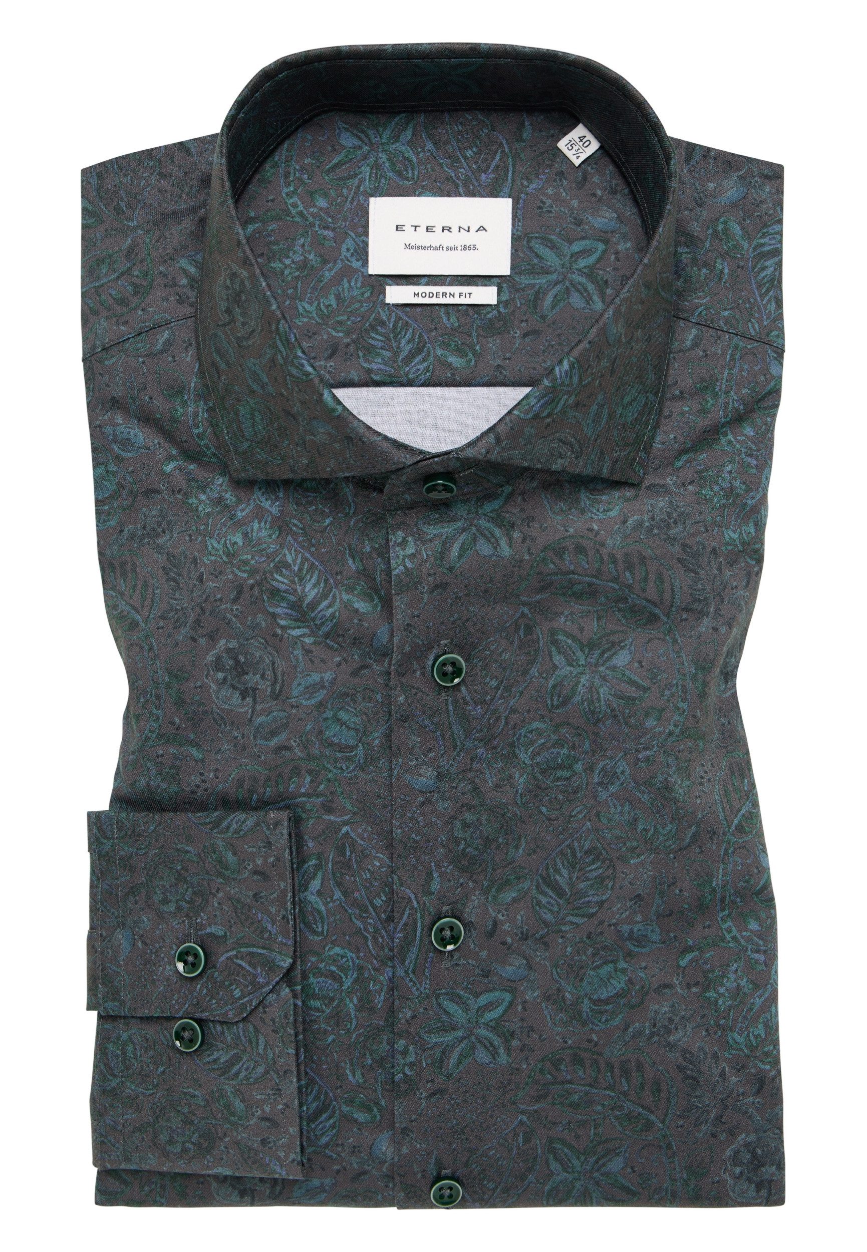 Eterna Businesshemd - gemustertes Hemd - Freizeithemd mit AOP - Twill-Hemd