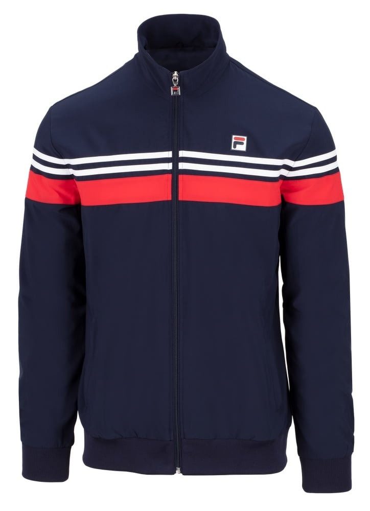 Fila Trainingsjacke Bruno (Full-Zip, Stehkragen) navyblau/rot günstig online kaufen