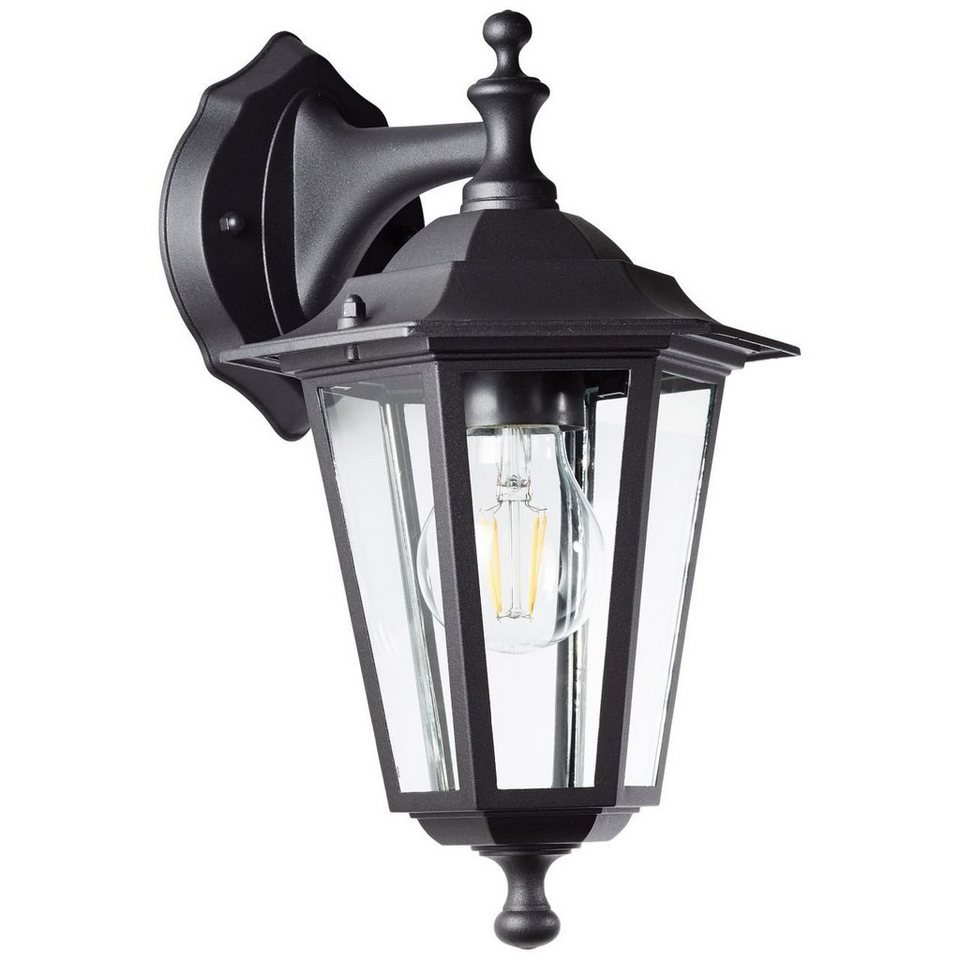Brilliant LED Außen-Wandleuchte Carleen, Carleen Außenwandleuchte hängend schwarz  1x A60, E27, 60W, geeignet