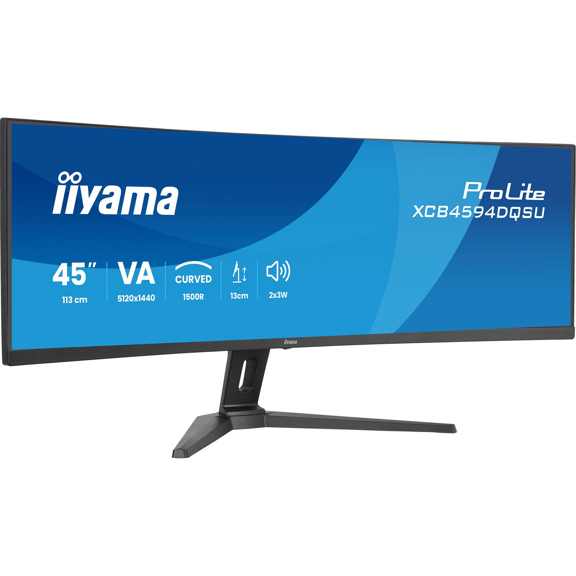 Iiyama iiyama ProLite XCB4594DQSU-B1, LED-Monitor, (DQHD, TFT-Monitor (5120 x 1440 px)