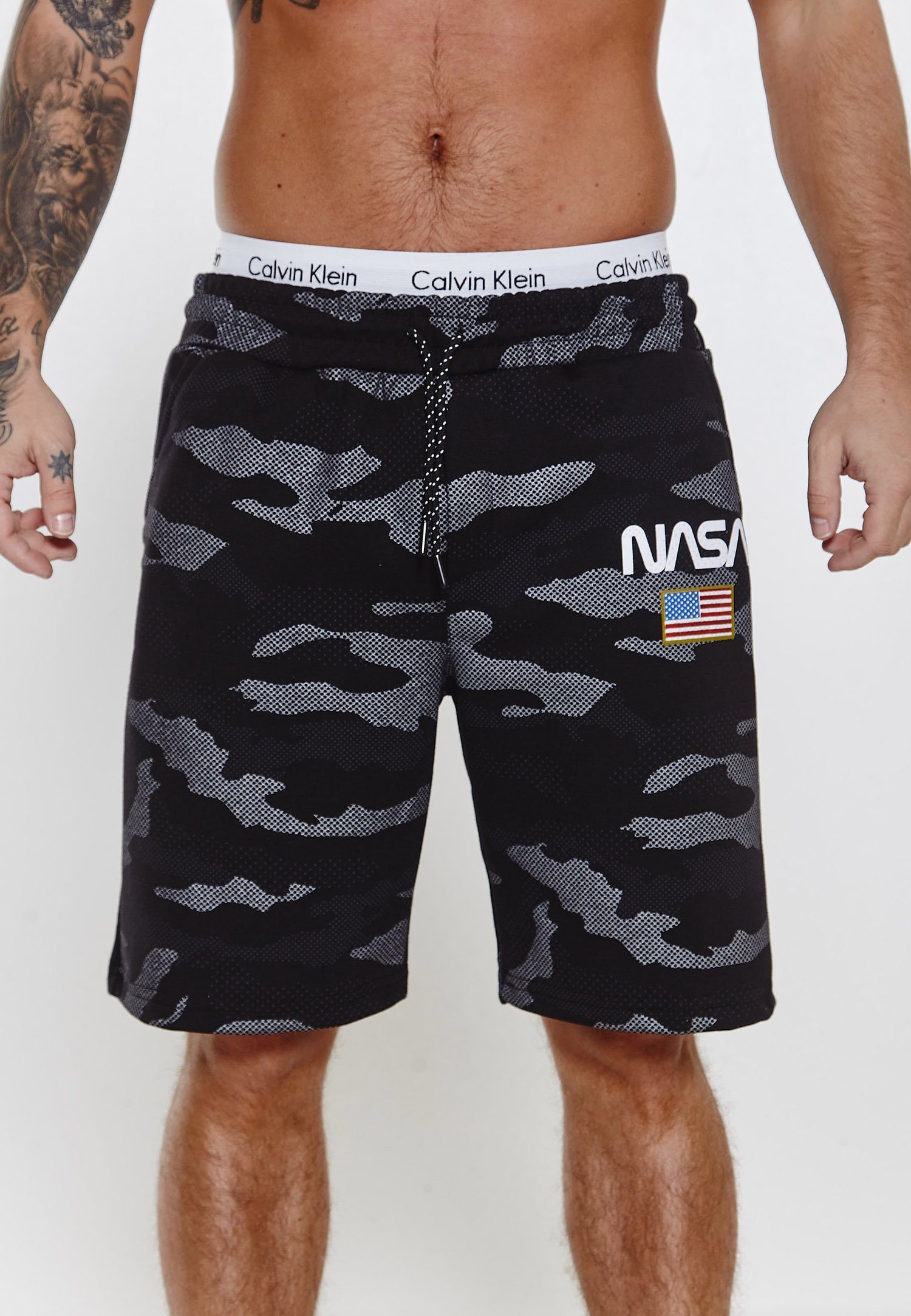 OneRedox Shorts Fitness (Kurze Camo im Bermudas 1-tlg., Casual Hose Design) Sweatpants, modischem Freizeit Coal SH-3711